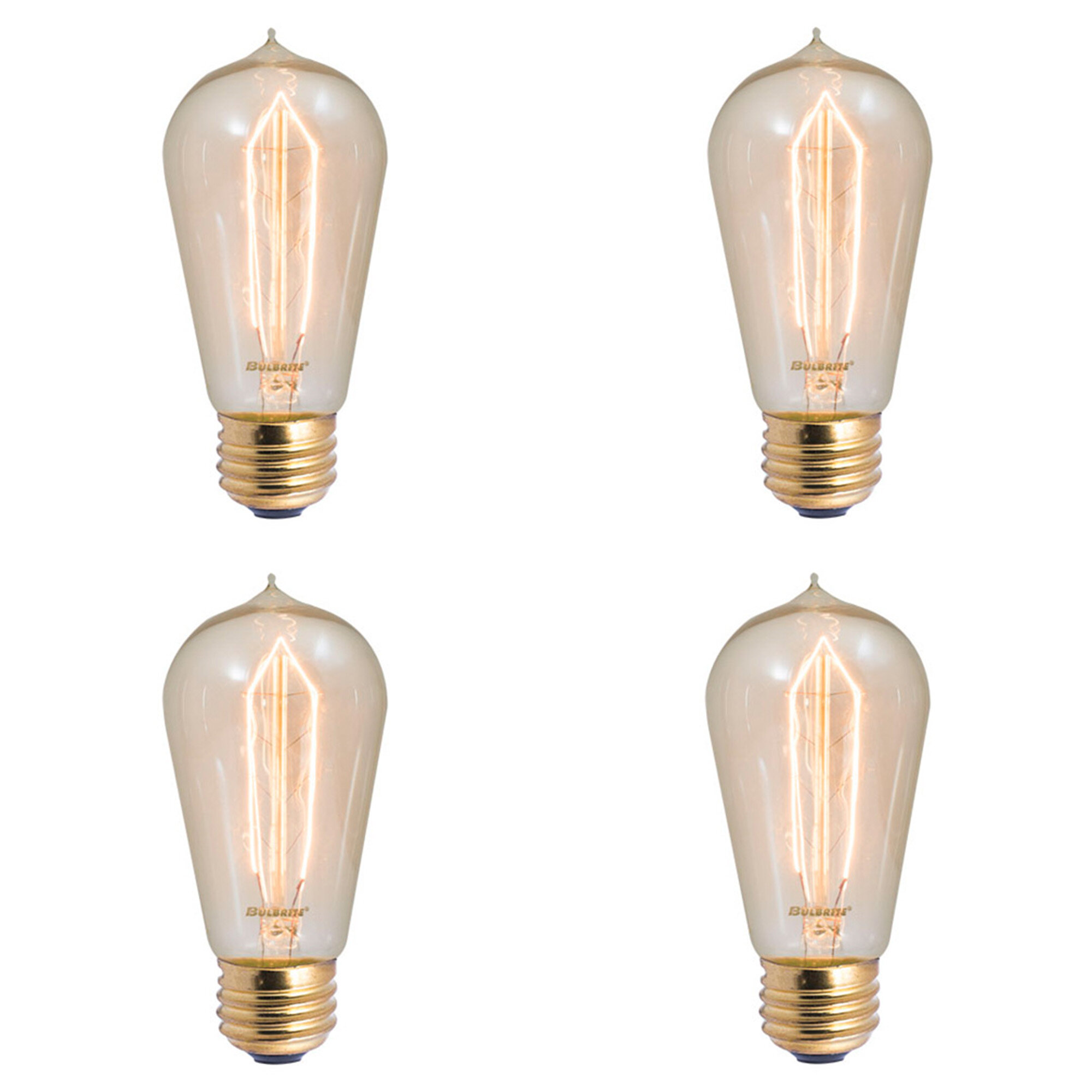 Bulbrite Industries 40W E26 Dimmable Incandescent Light Bulb Antique ...