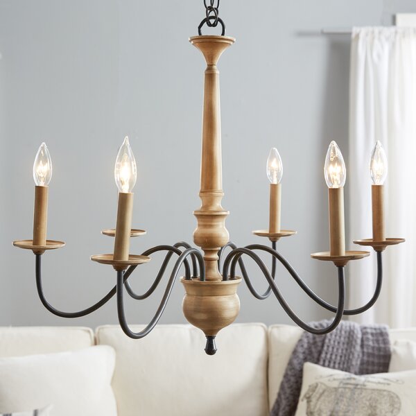 Birch Lane Edson 6 Light Candle-style Chandelier & Reviews 