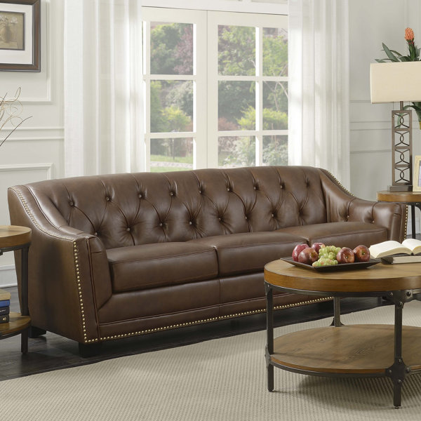Alice 86" Leather Sofa Joss & Main