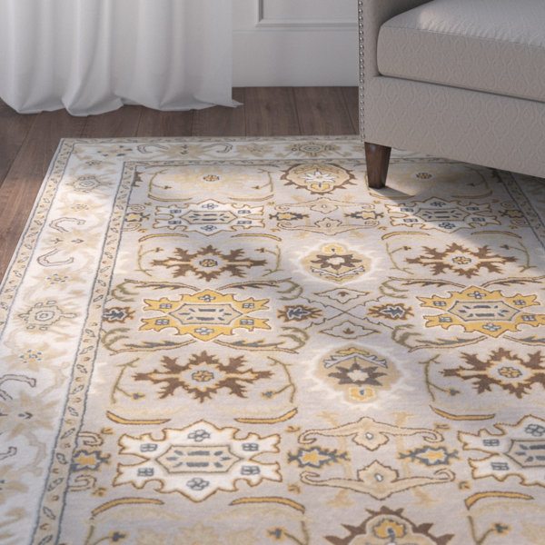 Cranston Gray & Black Oriental Wool HandTufted Area Rug & Reviews