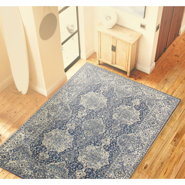 Jefferson Dark Blue Area Rug & Reviews Joss & Main