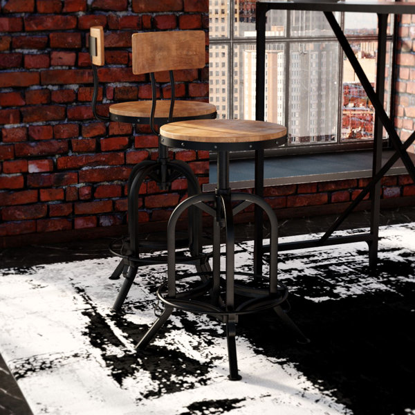 Trent Austin Design Oria Adjustable Height Swivel Bar Stool & Reviews