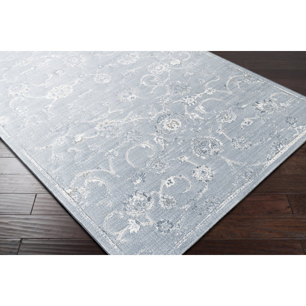 Mohegan White/Blue Area Rug Joss & Main