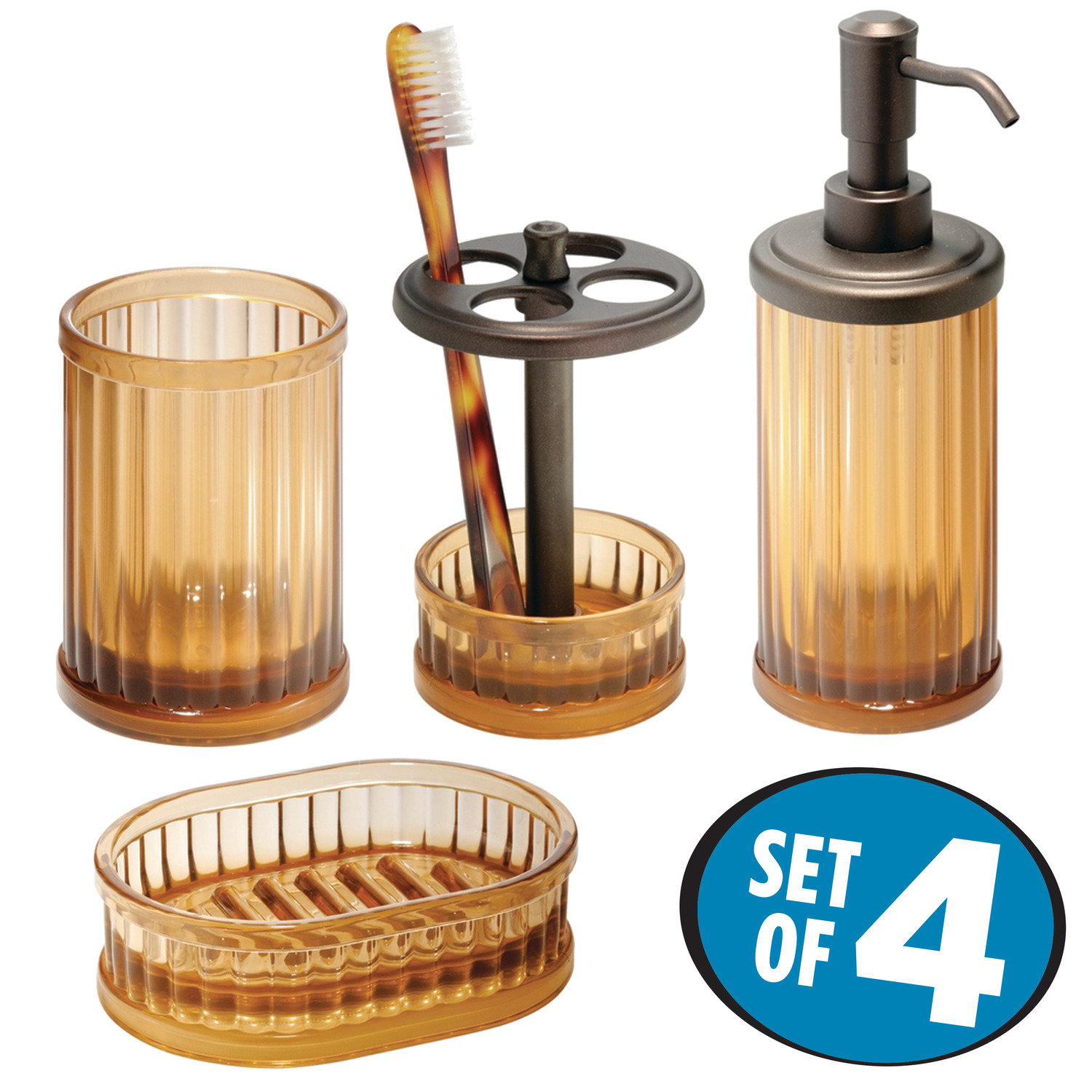 Interdesign Alston 4 Piece Bathroom Accessory Set Reviews Wayfair Interdesign Alston 4 Piece Bathroom Accessory Set