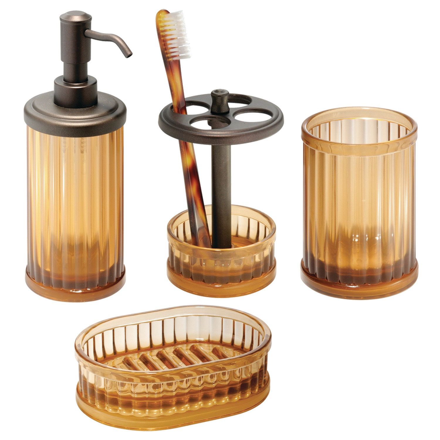 Interdesign Alston 4 Piece Bathroom Accessory Set Reviews Wayfair Interdesign Alston 4 Piece Bathroom Accessory Set