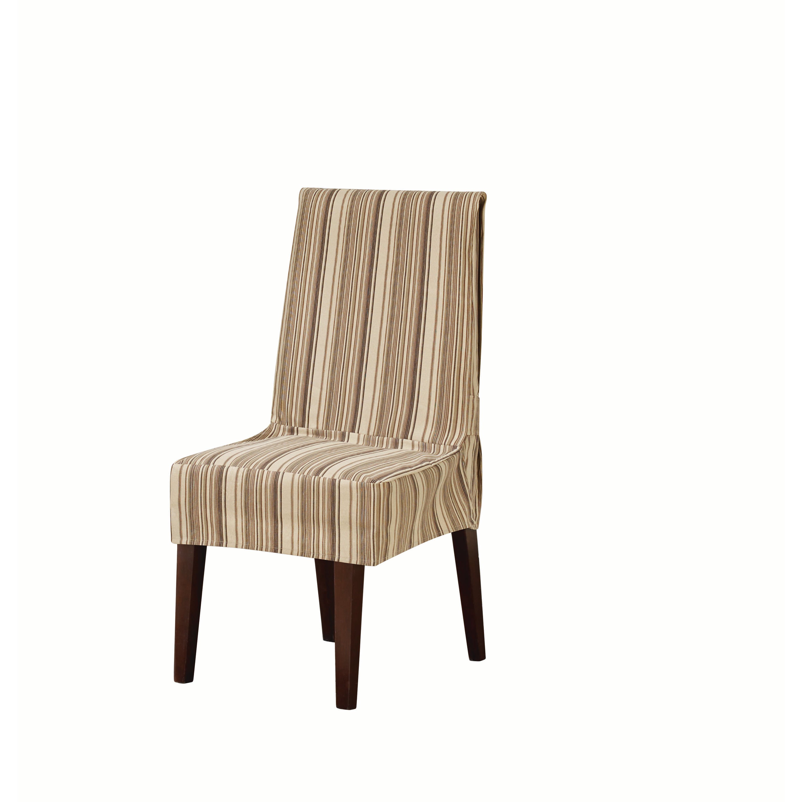 How To Slipcover A Chair Or An Armchair 12 Crafts Sure Fit Pin Rowico Lulworth Beige Loose Striped Linen Cover Dining