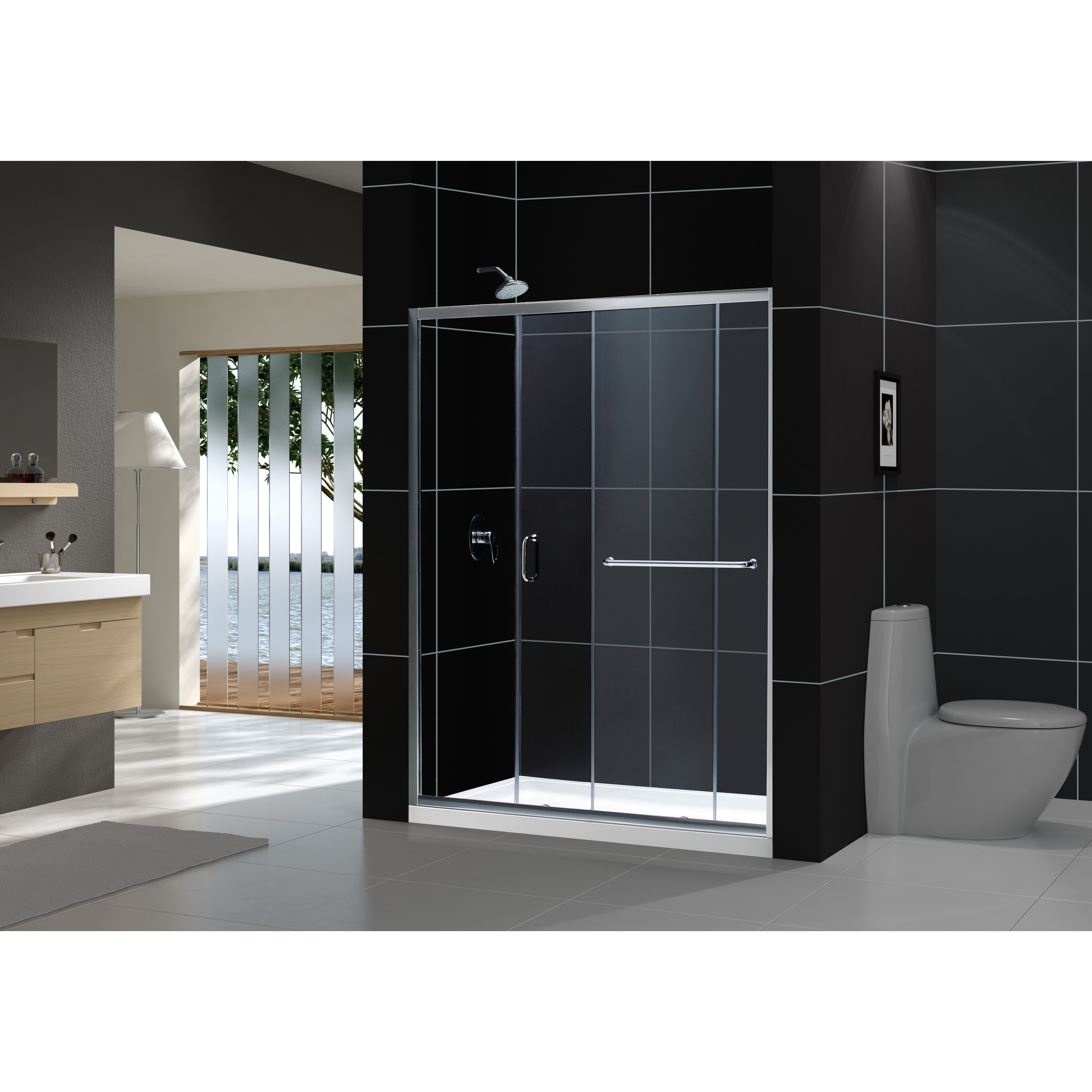 DreamLine InfinityZ 60" x 72" Single Sliding Frameless Shower Door