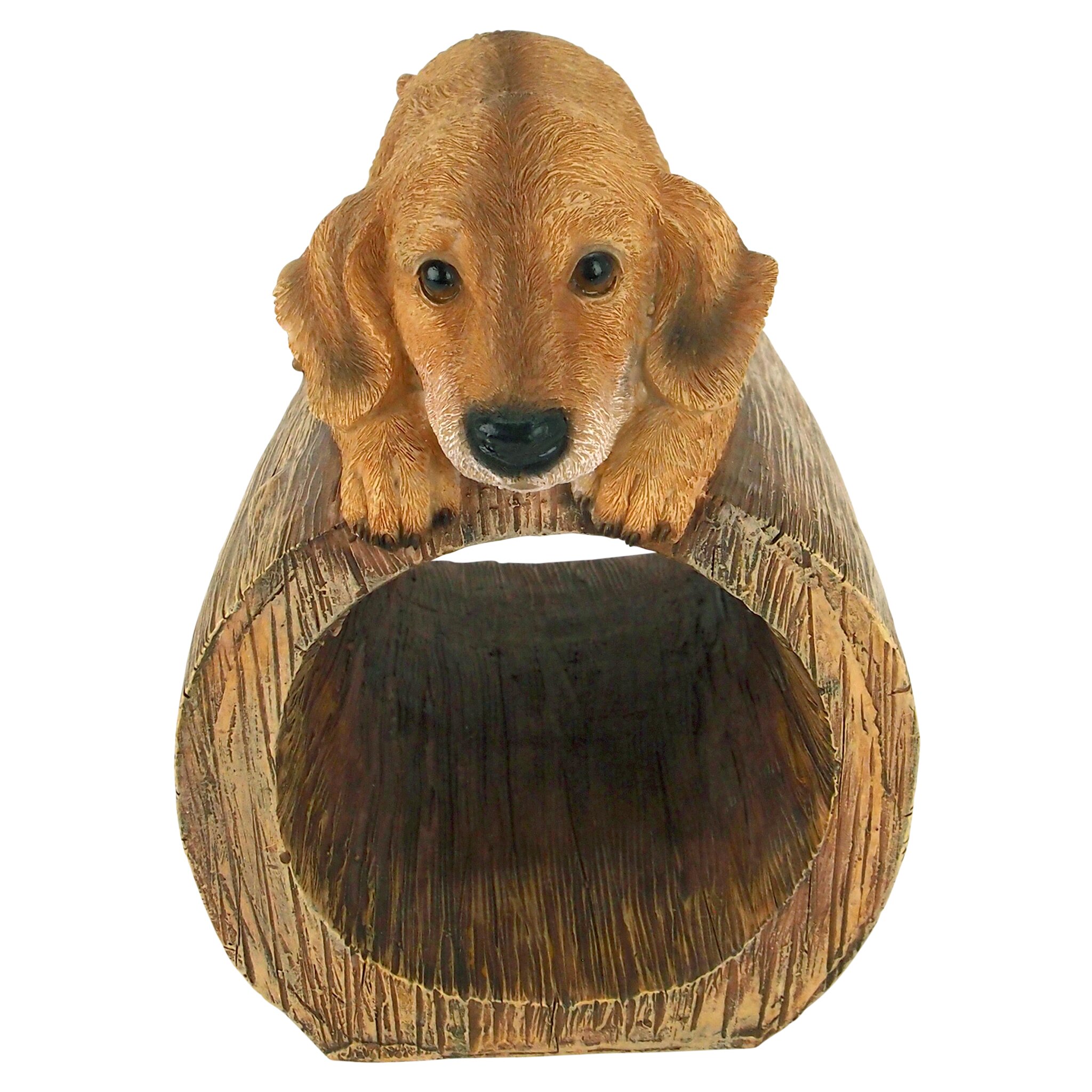 golden retriever puppy statue