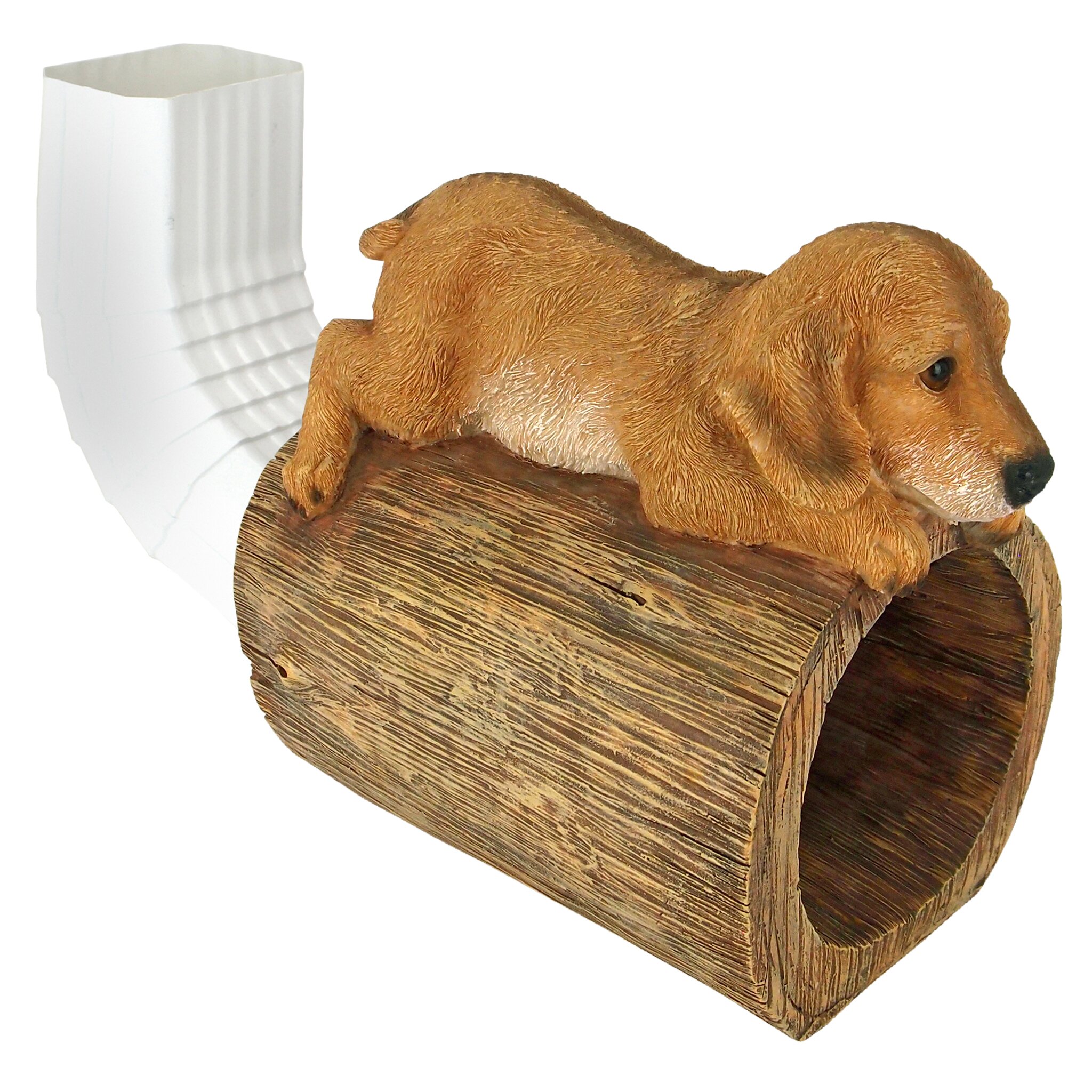 golden retriever puppy statue