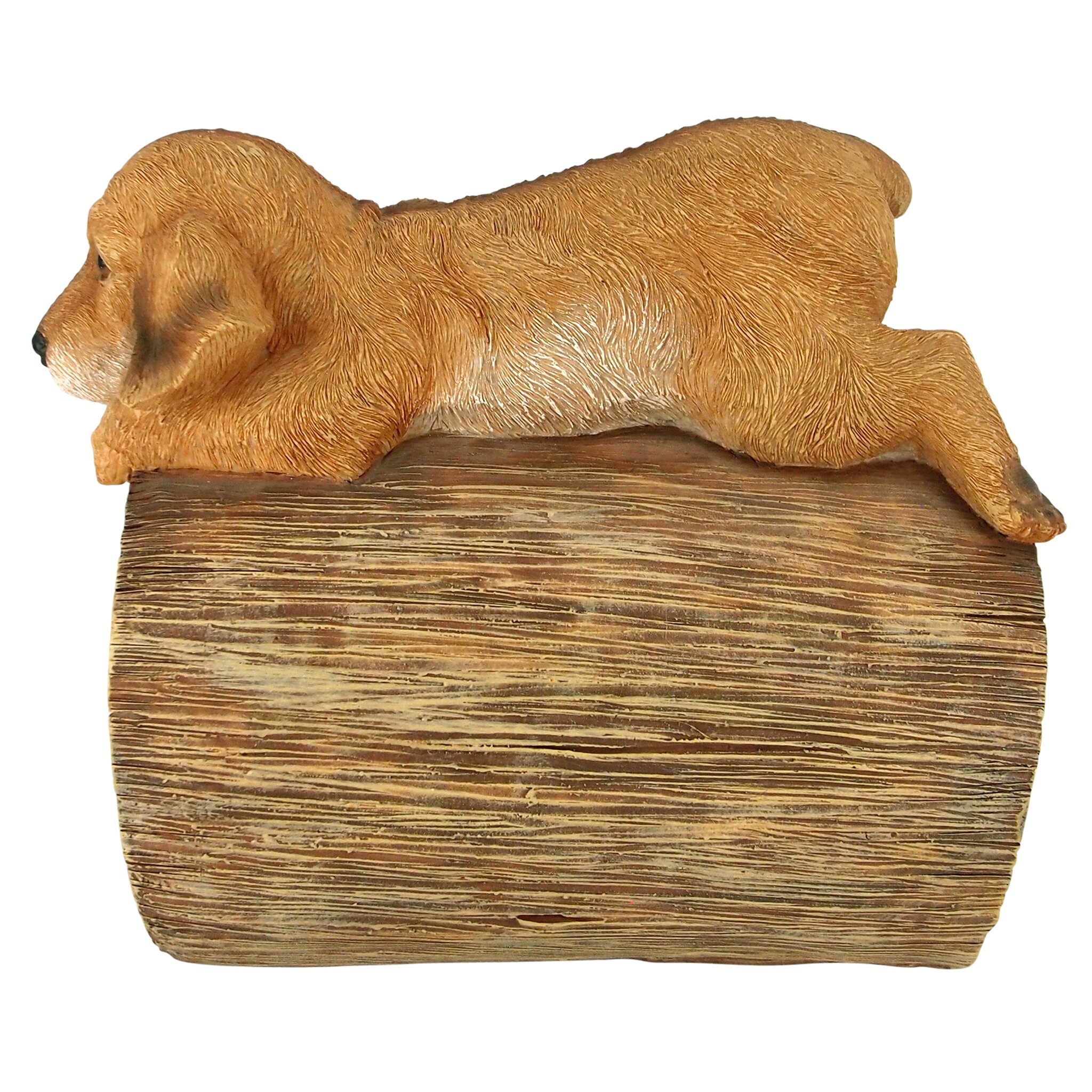 golden retriever puppy statue