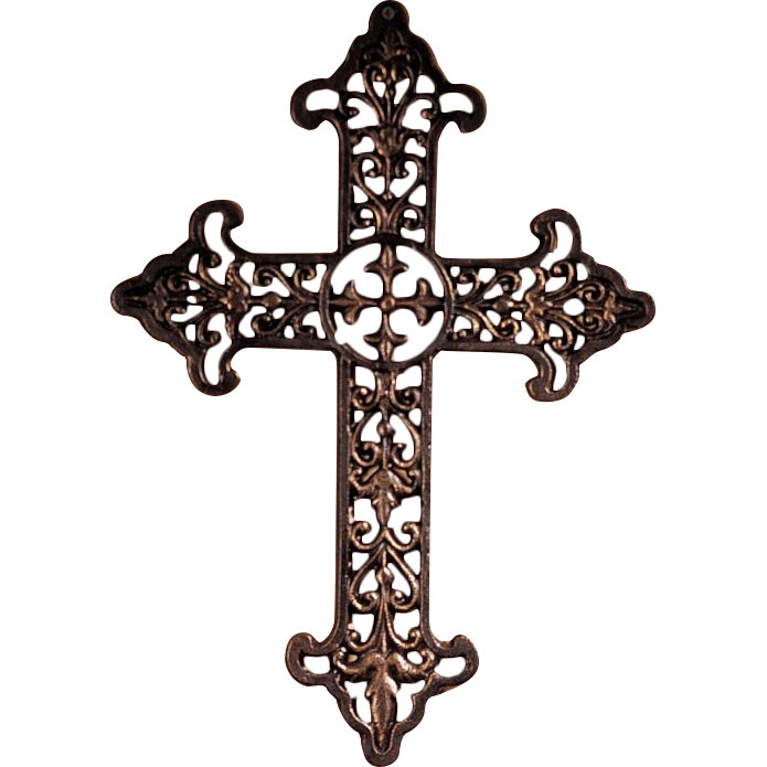 Design Toscano Fleur de Lis Cross Wall Decor