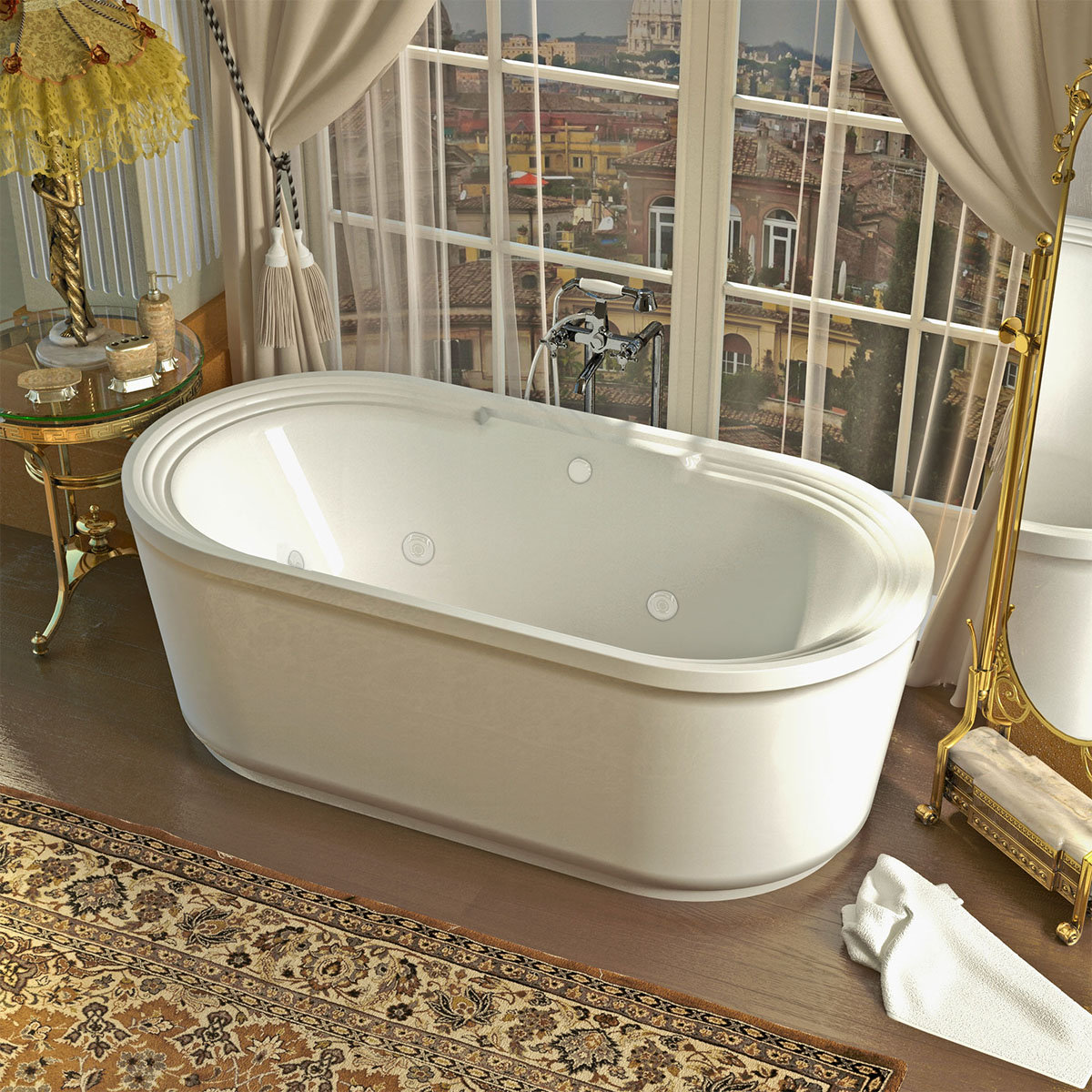 Spa Escapes Royal 66 78 X 33 62 Oval Freestanding Soaking Jetted Spa Escapes Royal 66 78 Quot X 33 62 Oval Freestanding Soaking Jetted Bathtub