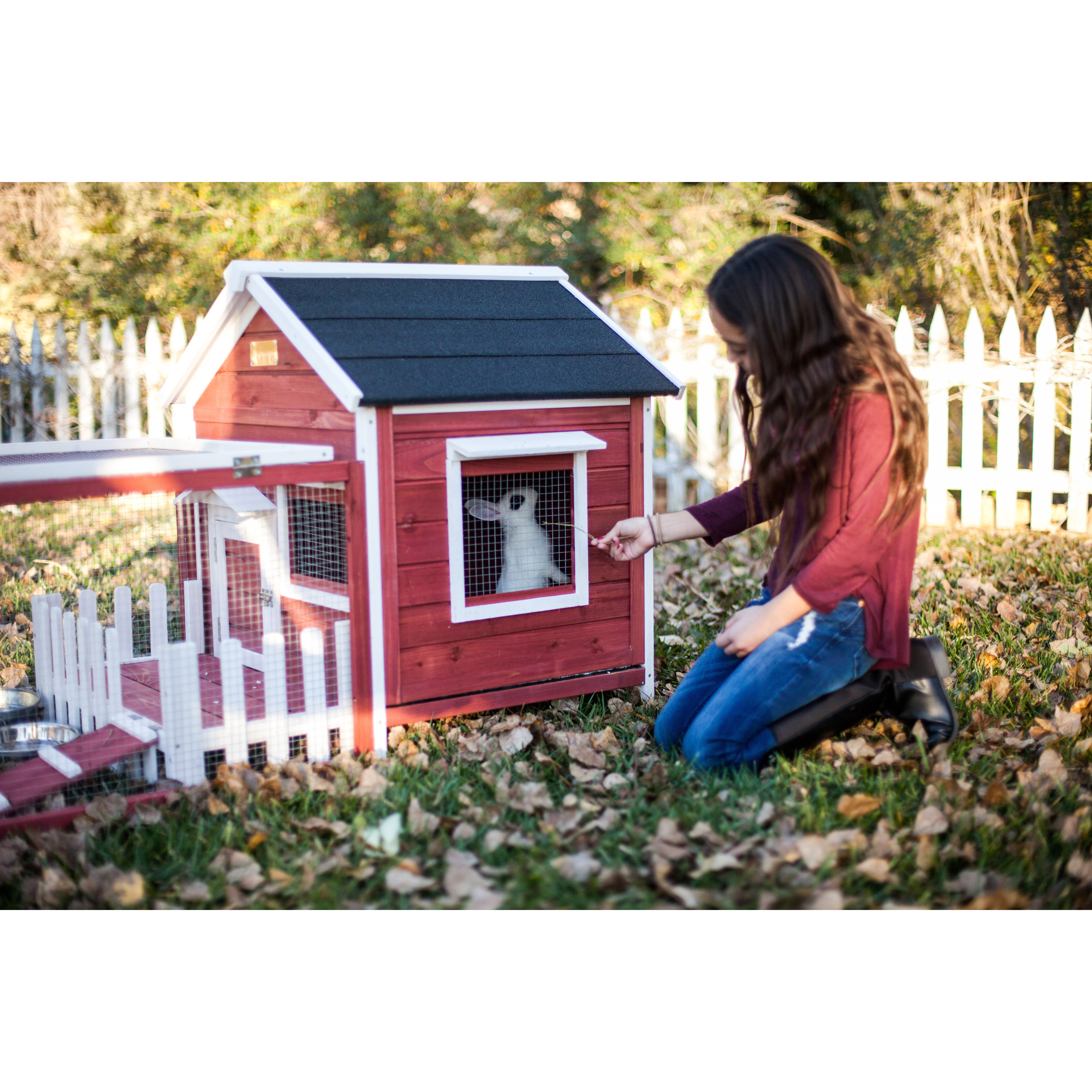 Advantek The White Picket Fence Rabbit Hutch & Reviews Wayfair