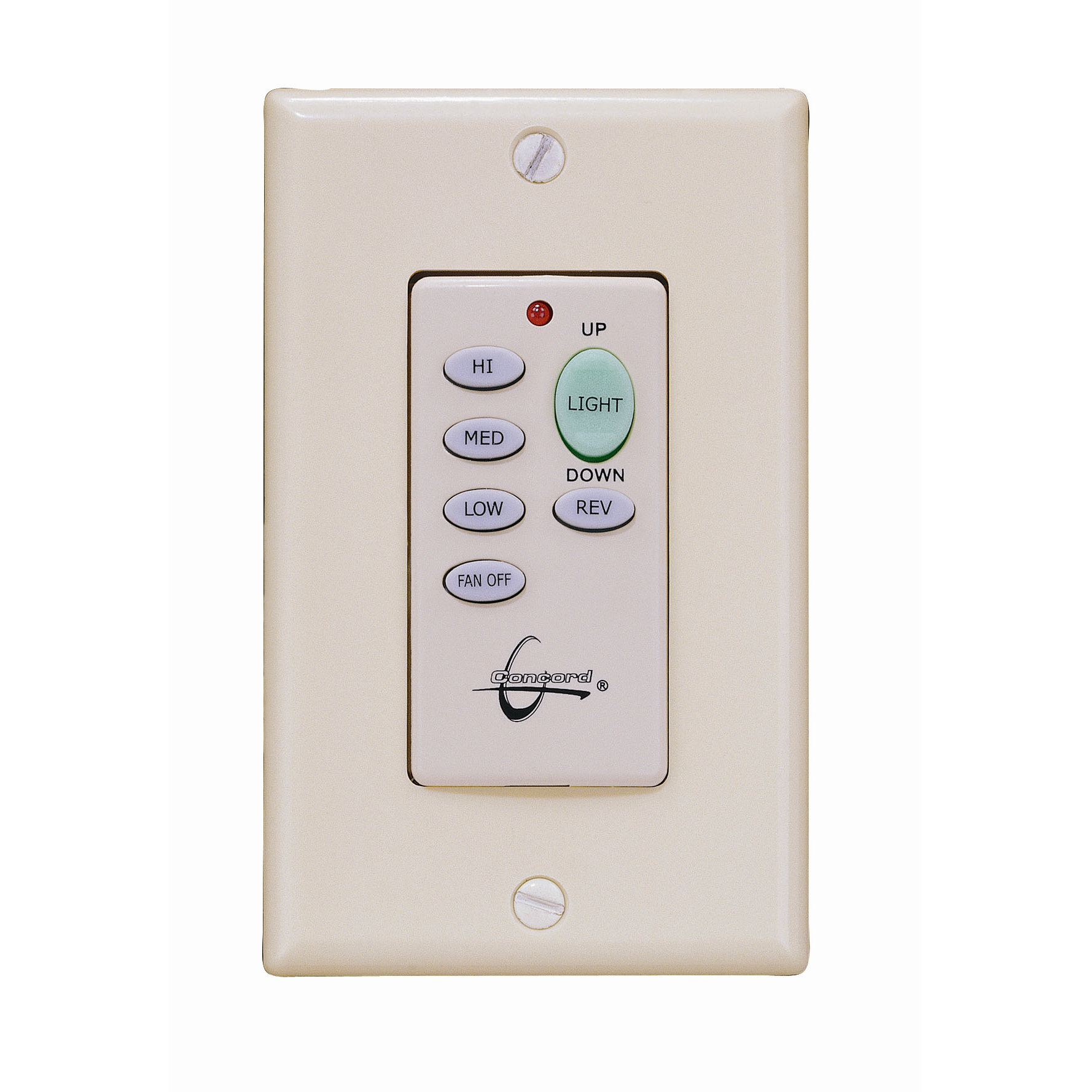 Concord Fans Wireless Ceiling Fan Wall Control Unit In White Concord Fans Wireless Ceiling Fan Wall Control Unit In White