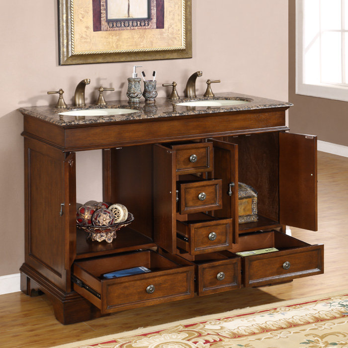 Silkroad Exclusive Bradford 48 Double Bathroom Vanity Set Silkroad Exclusive Bradford 48 Quot Double Bathroom Vanity Set