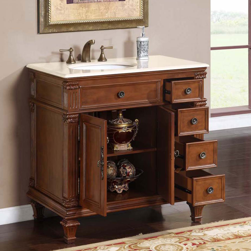 Silkroad Exclusive Esther 36" Single Bathroom Vanity Set & Reviews