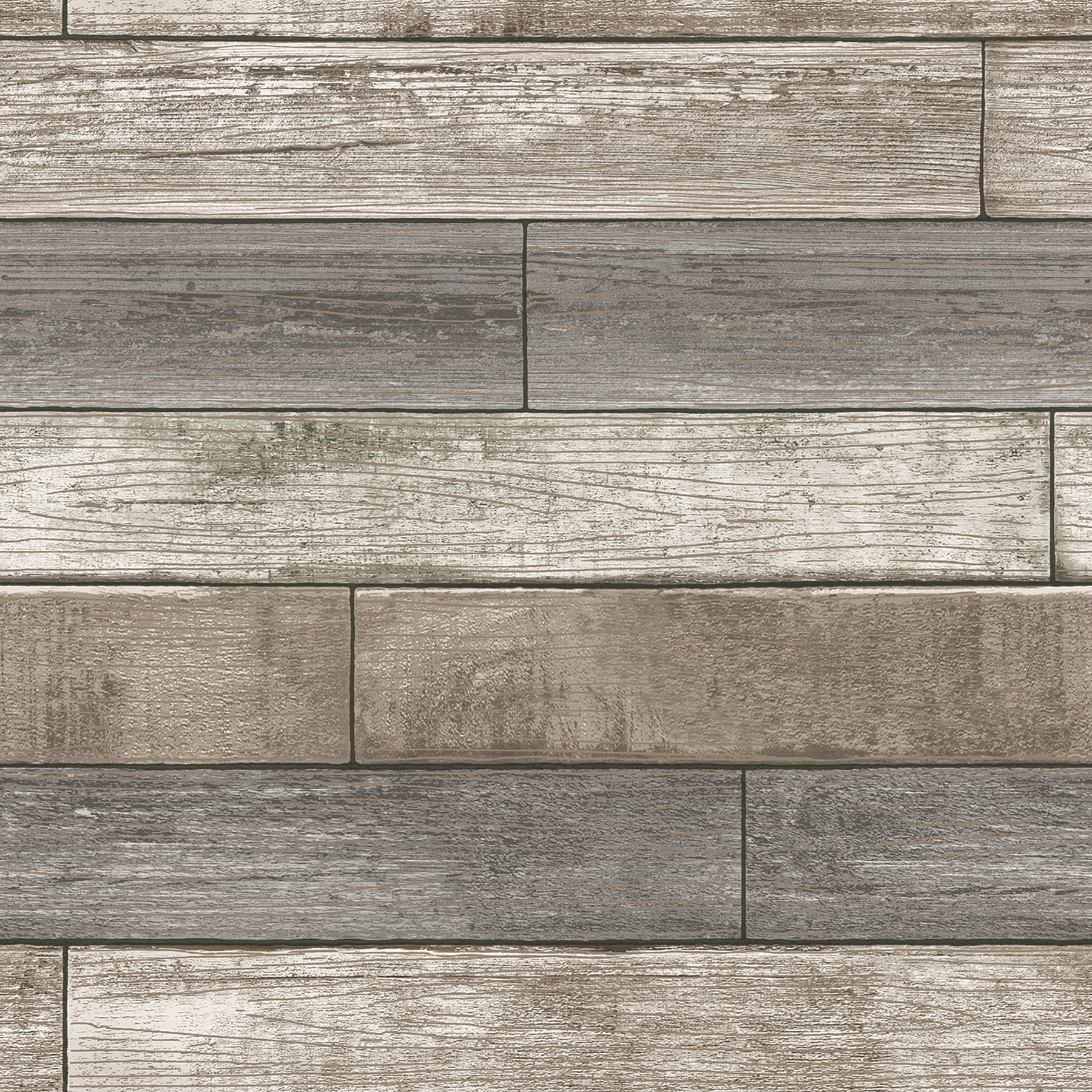 WallPops! Nu 18' x 20.5" Reclaimed Wood Plank Natural Peel
