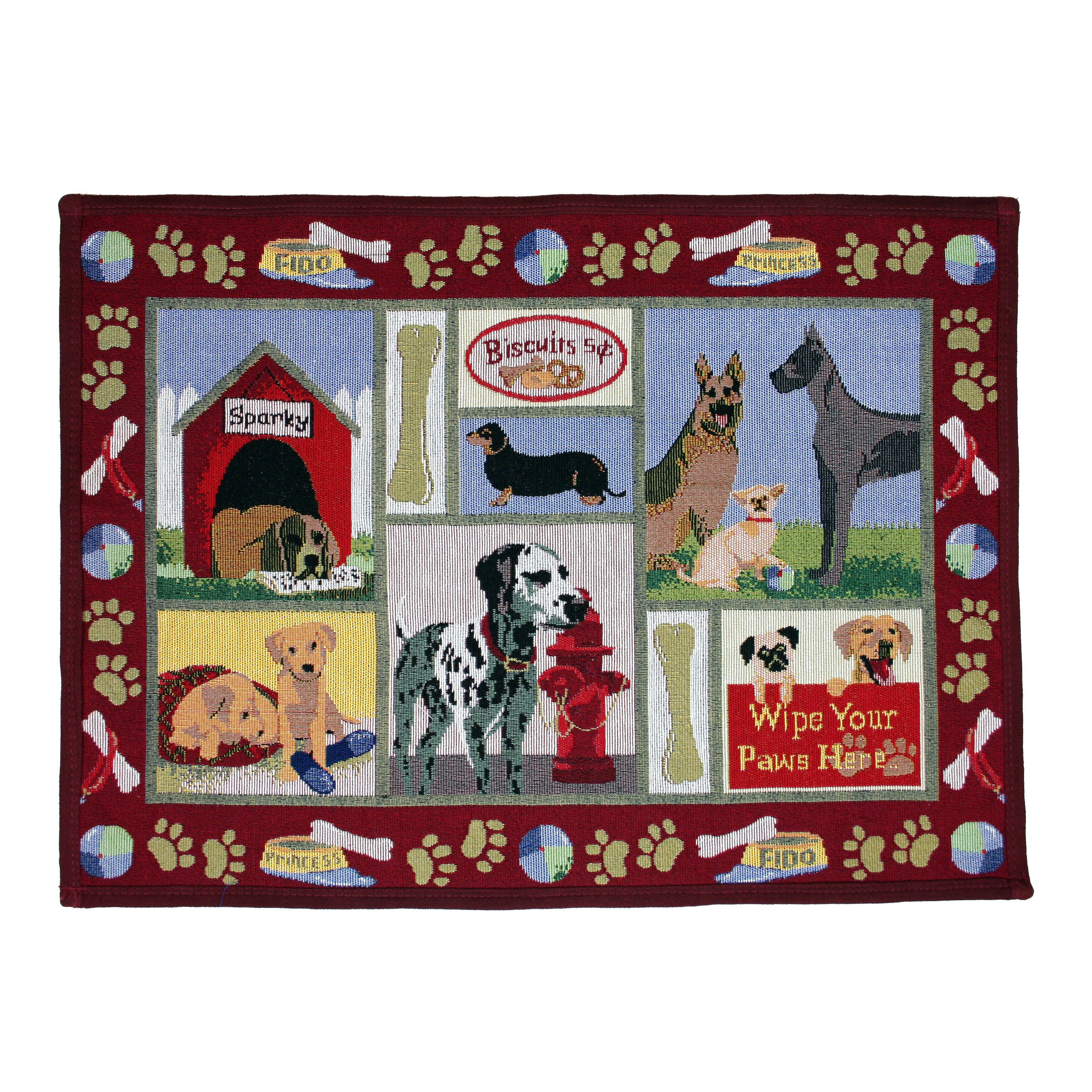 Park B Smith Ltd PB Paws & Co. Moroccan Red Dog Days Tapestry Indoor/Outdoor Area Rug & Reviews