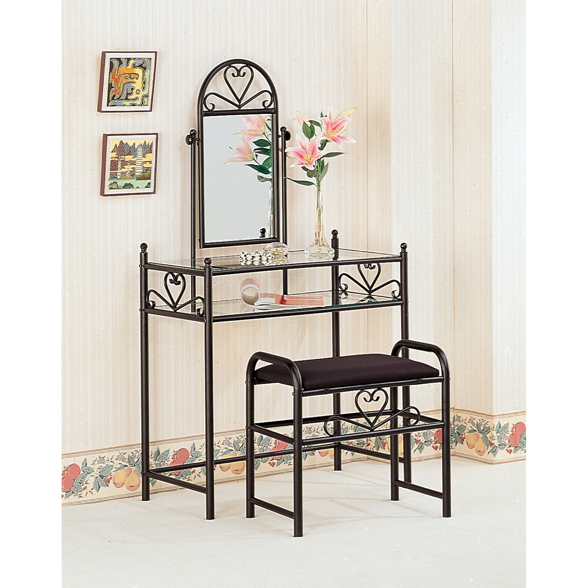 Wildon Home Ã‚Â® Bullhead City Vanity Set with Mirror & Reviews | Wayfair Wildon Home ® Bullhead City Vanity Set with Mirror