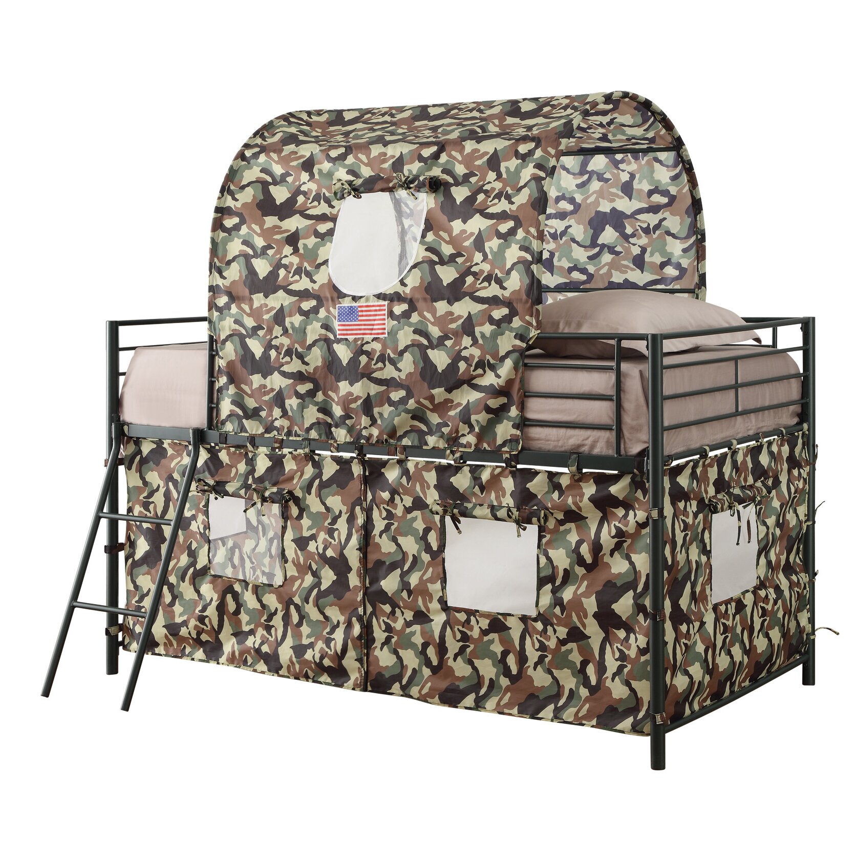 Wildon Home ® Camouflage Tent Twin Bunk Bed And Reviews Wayfair 6346