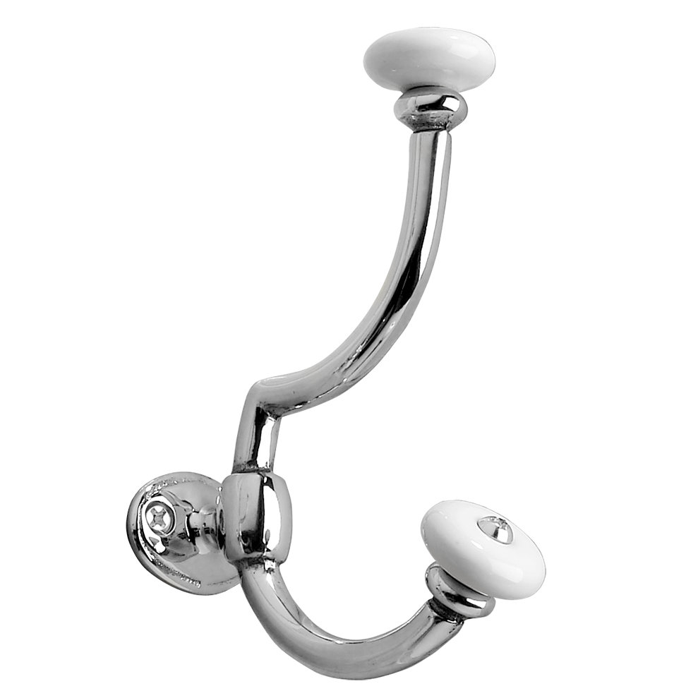 Gatco Double Hook in Chrome with Porcelain Knobs & Reviews Wayfair