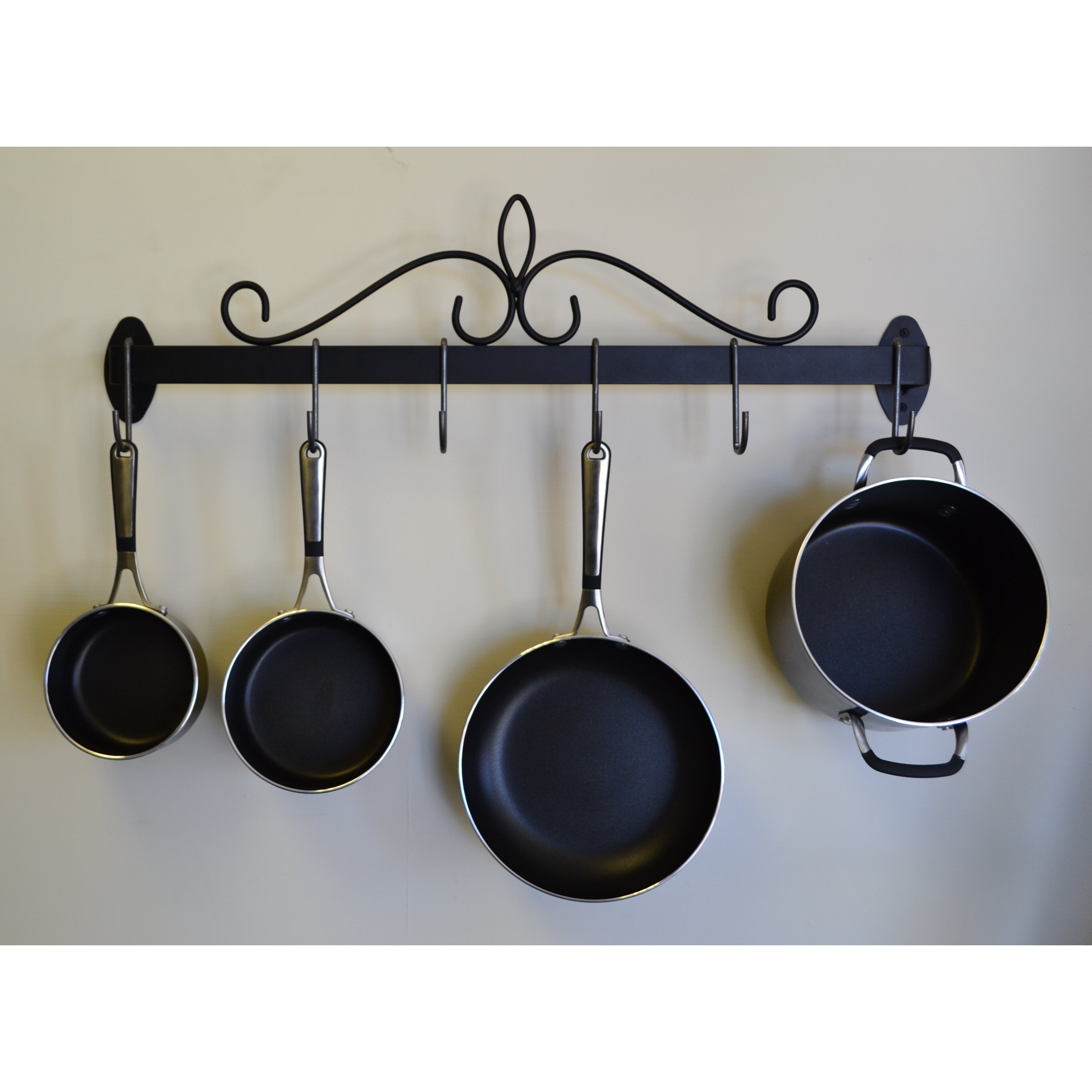 J & J Wire Wall Pot and Pan Rack & Reviews | Wayfair - J & J Wire Wall Pot and Pan Rack