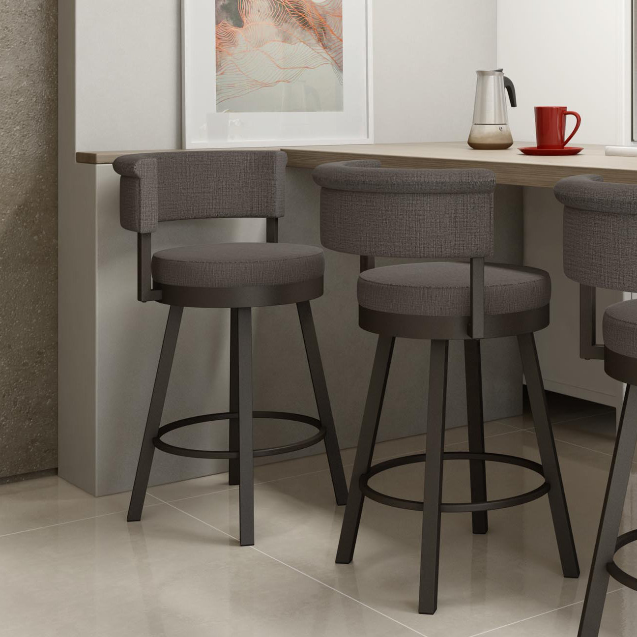 Amisco Rosco 26.75" Swivel Bar Stool Wayfair
