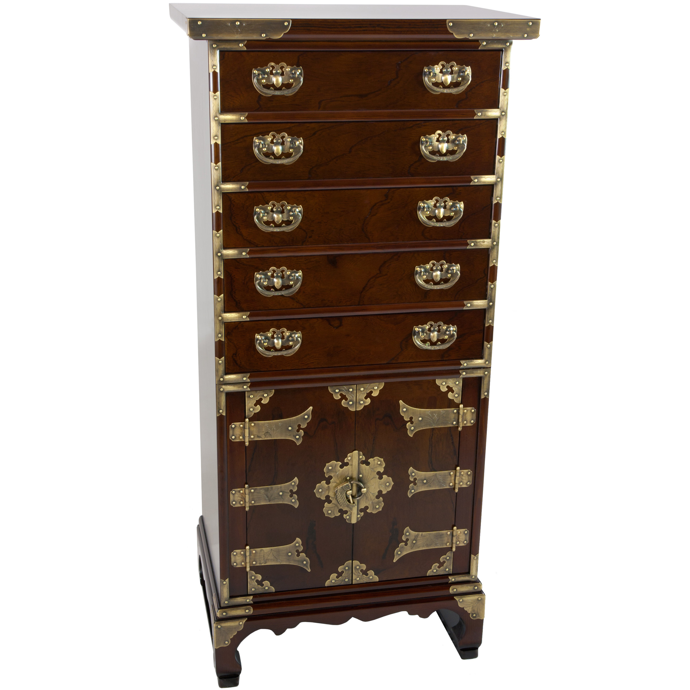 Oriental Furniture Korean 5 Drawer Chest Wayfair