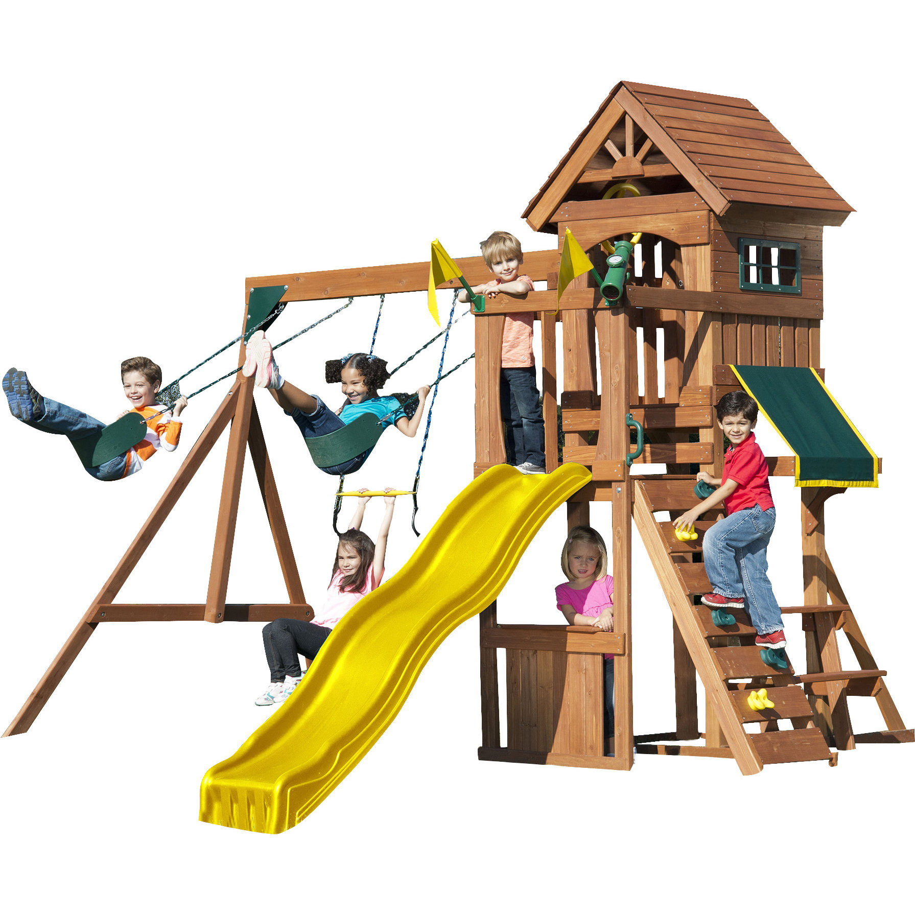 SwingnSlide Jamboree Fort Play Swing Set & Reviews Wayfair