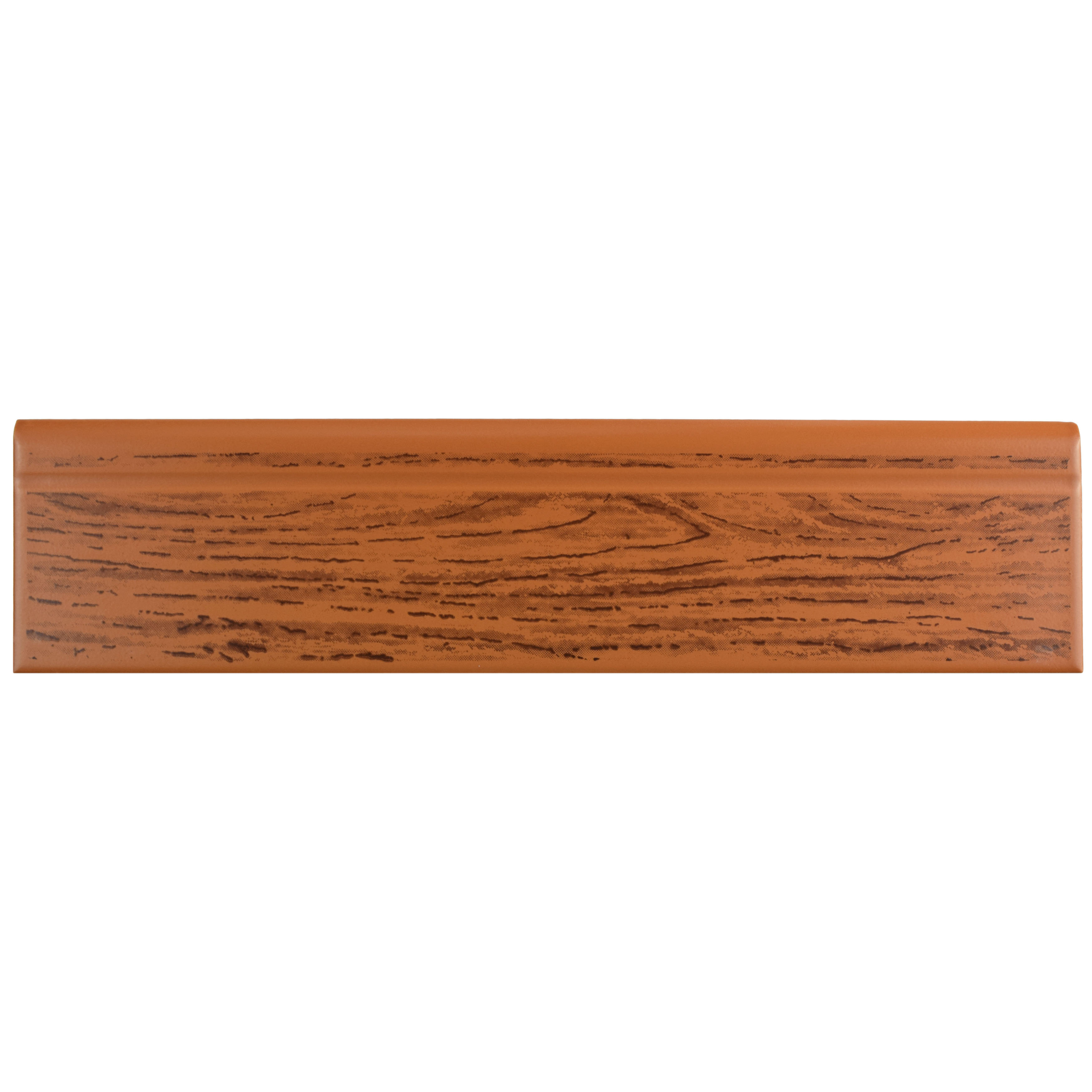 EliteTile Zokalo 12.38" x 3.25" Bullnose Molding Tile Trim in Satin Oak
