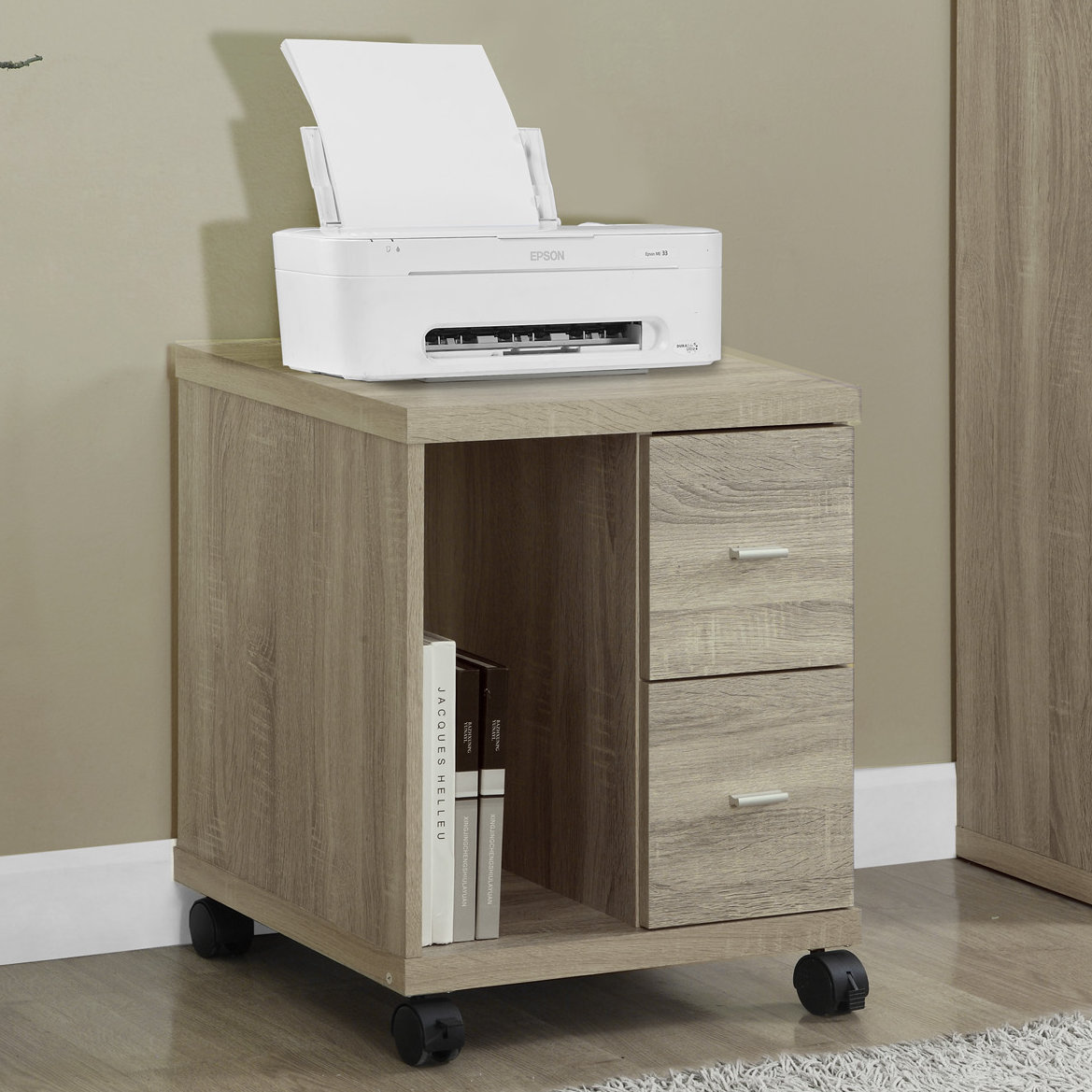 Monarch Specialties Inc. Mobile Printer Stand with 2 Drawer & Reviews