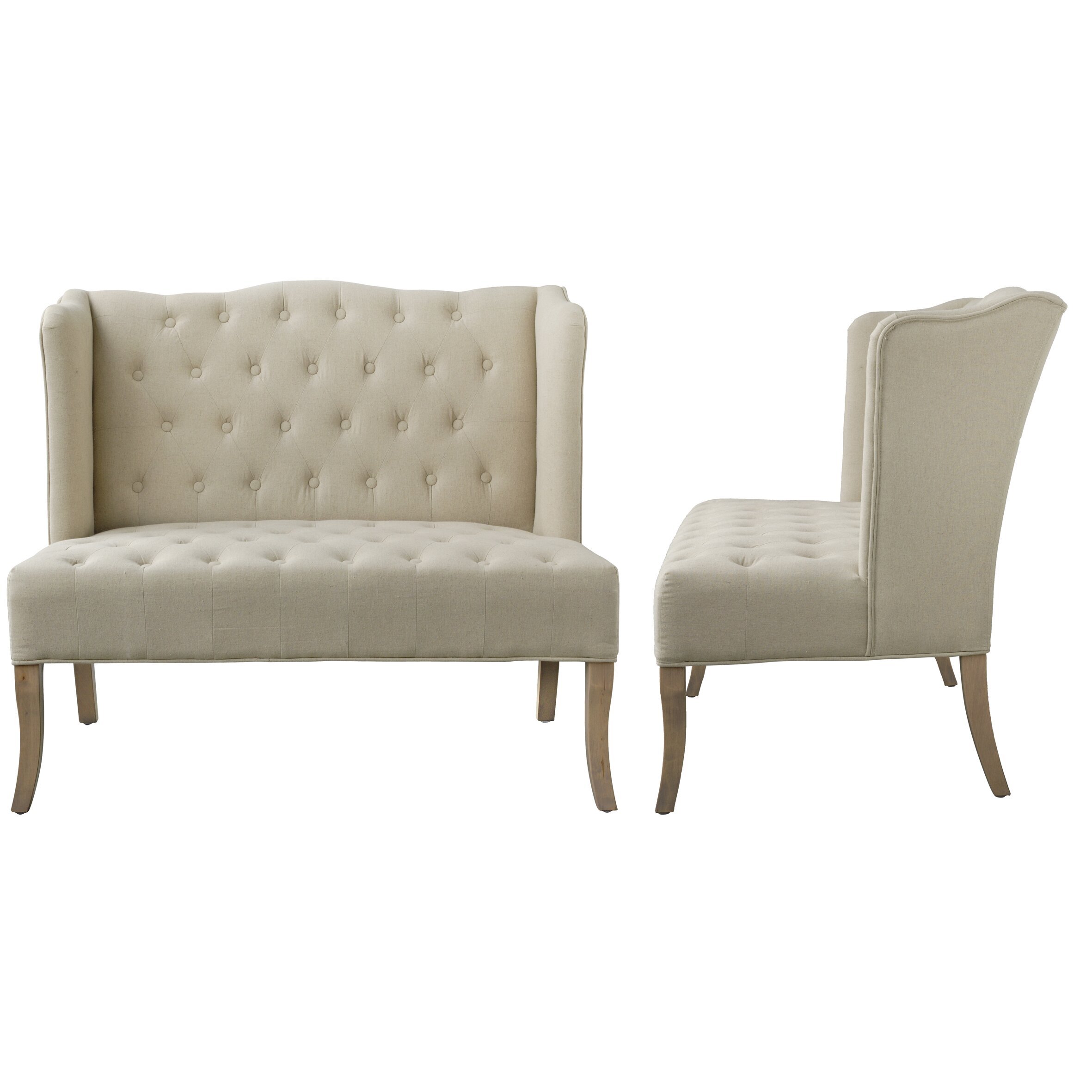 A&B Home Tufted Upholstered Loveseat & Reviews | Wayfair