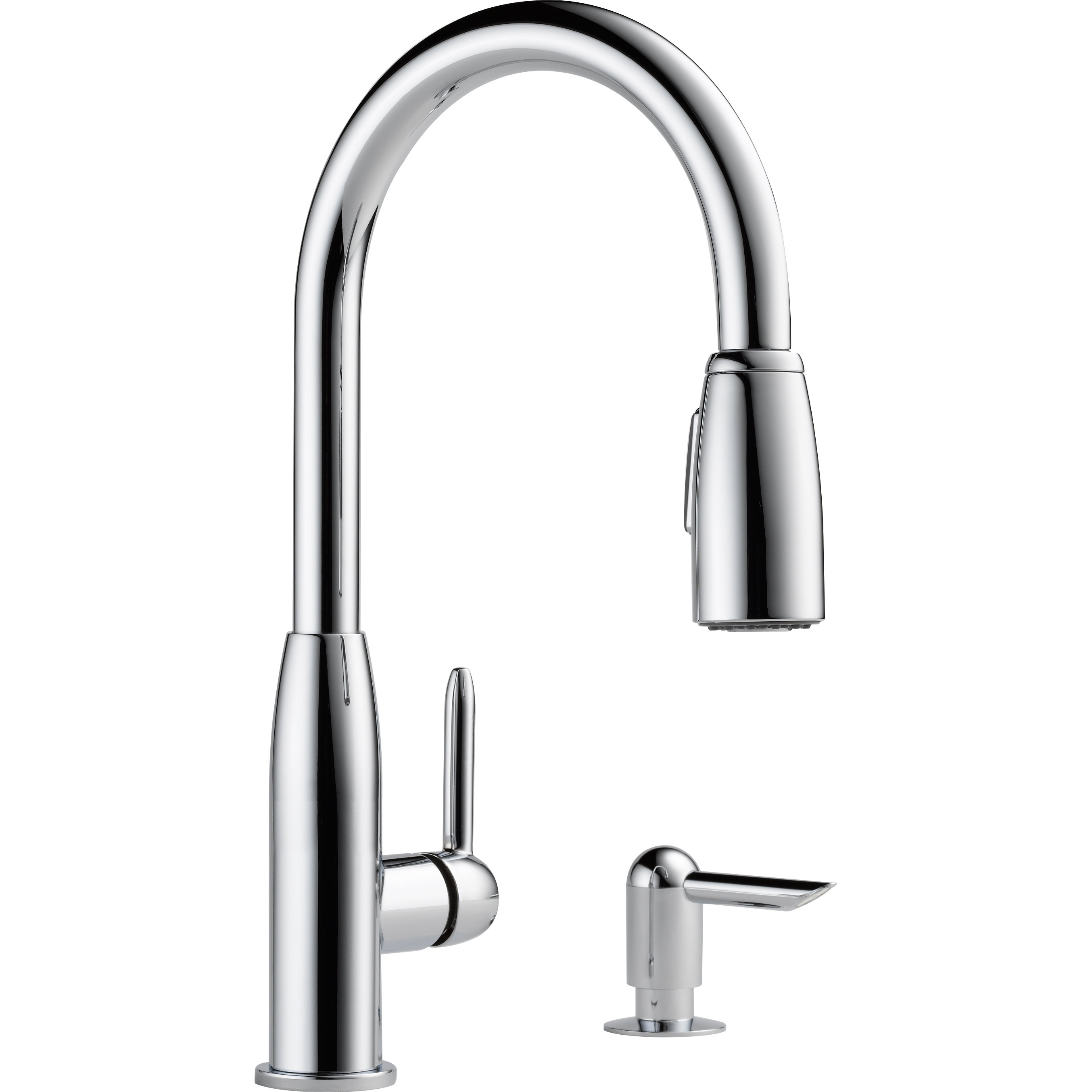 Peerless Faucets Single Handle Widespread Kitchen Faucet With Soap Peerless Faucets Single Handle Widespread Kitchen Faucet With Soap Dispenser