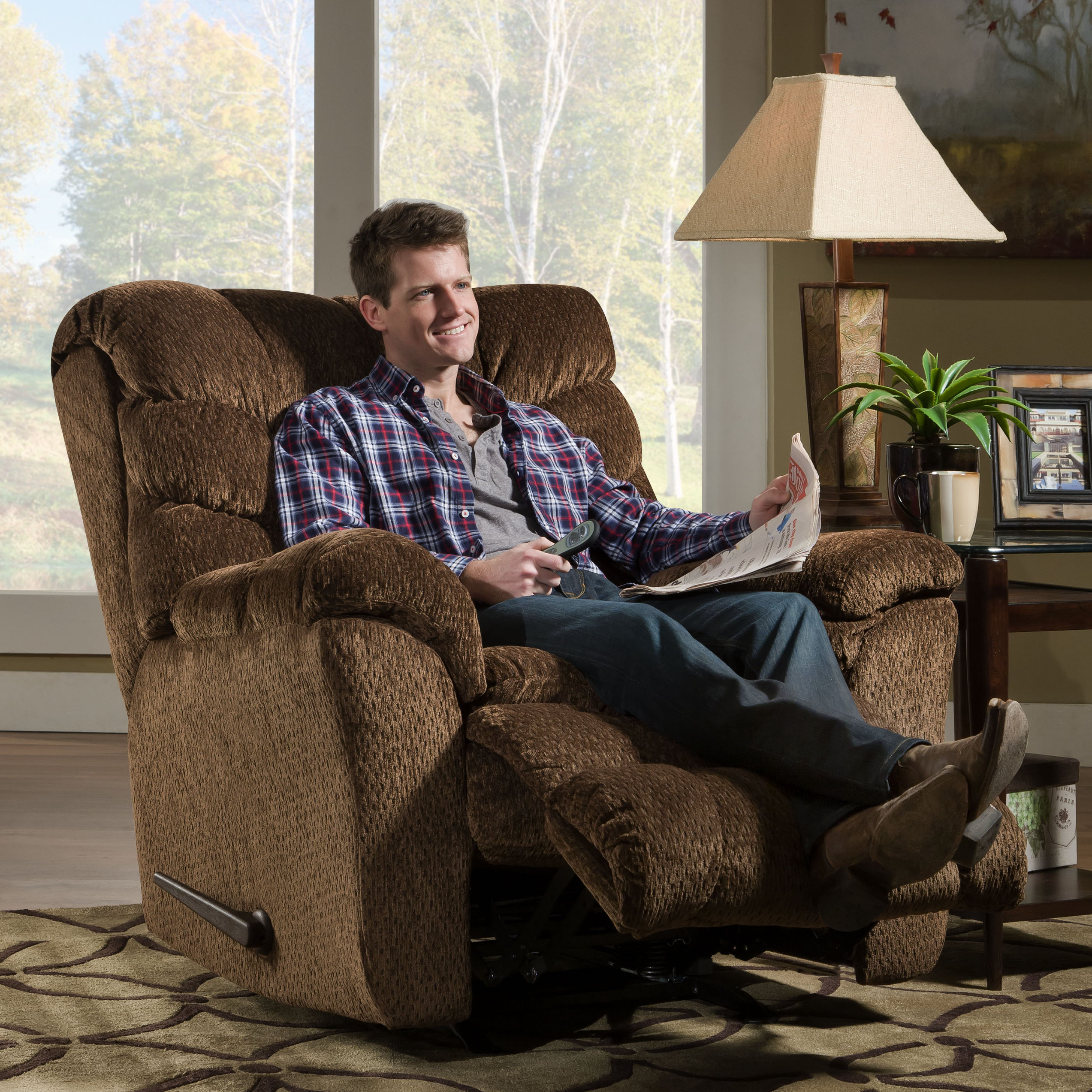 Simmons Upholstery Aegean Heat and Massage Rocker Recliner & Reviews