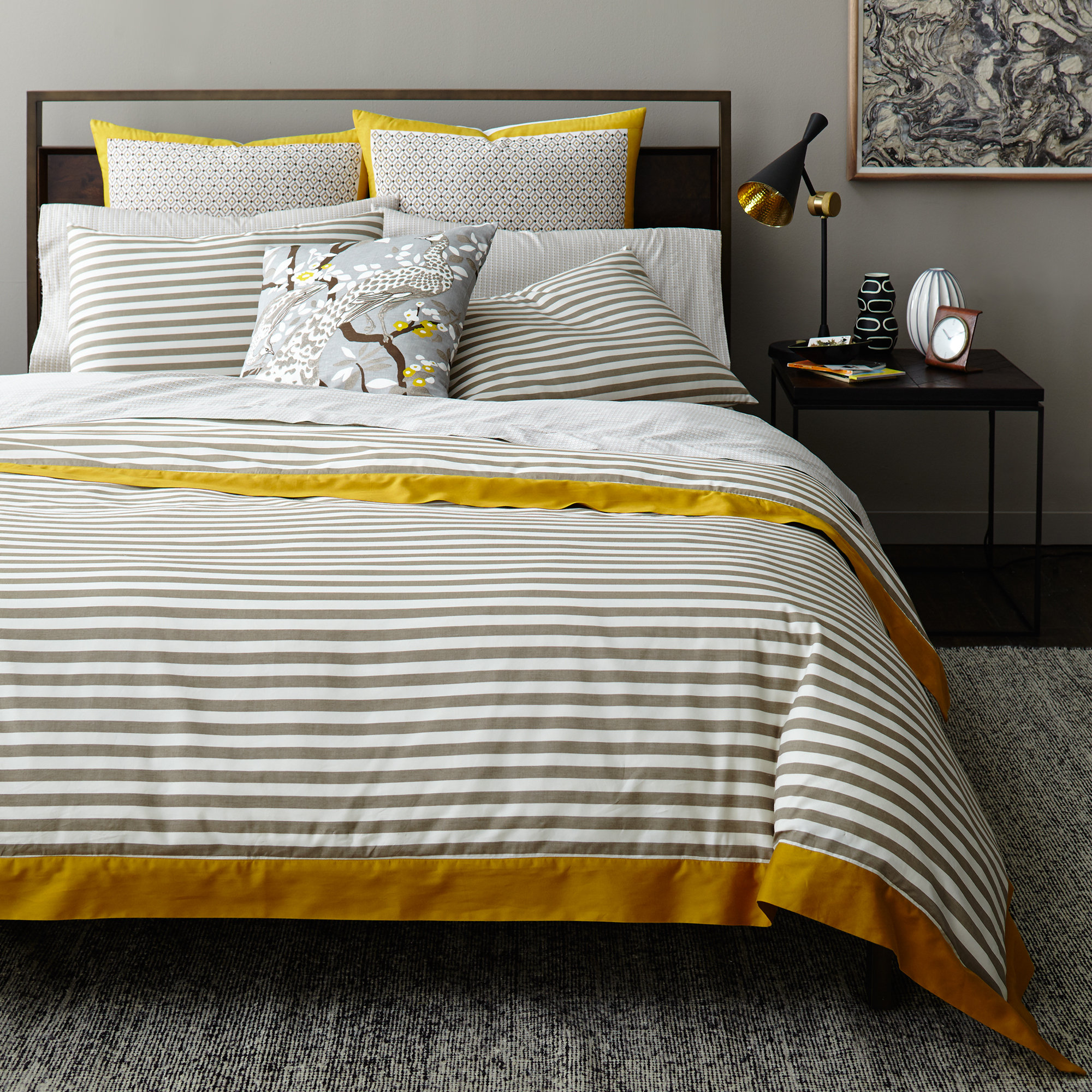 Dwellstudio Dr Stripe Ash Duvet Cover Reviews Dwellstudio Dr Stripe Ash Duvet Cover