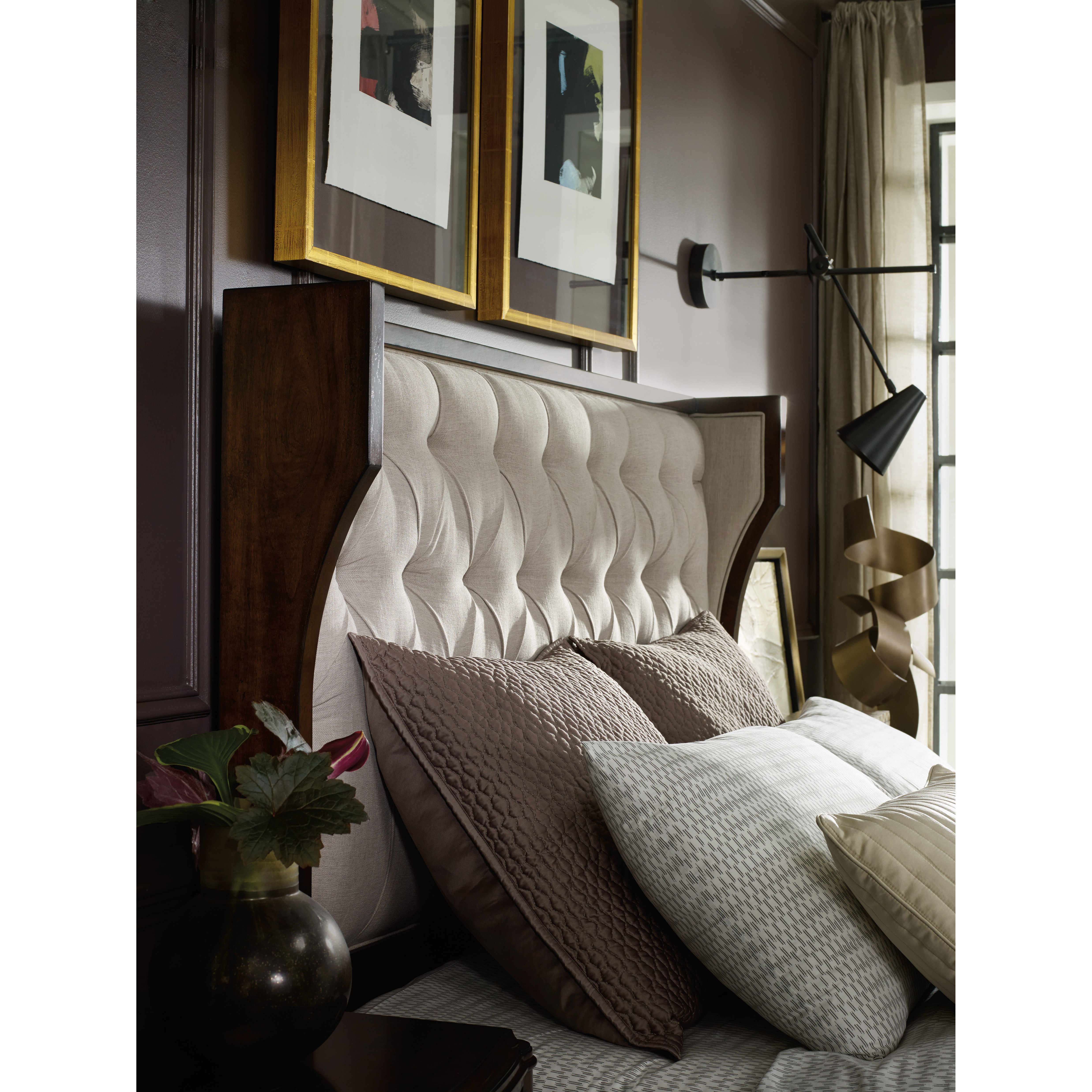 Hooker Furniture Palisade Upholstered Wingback Headboard & Reviews