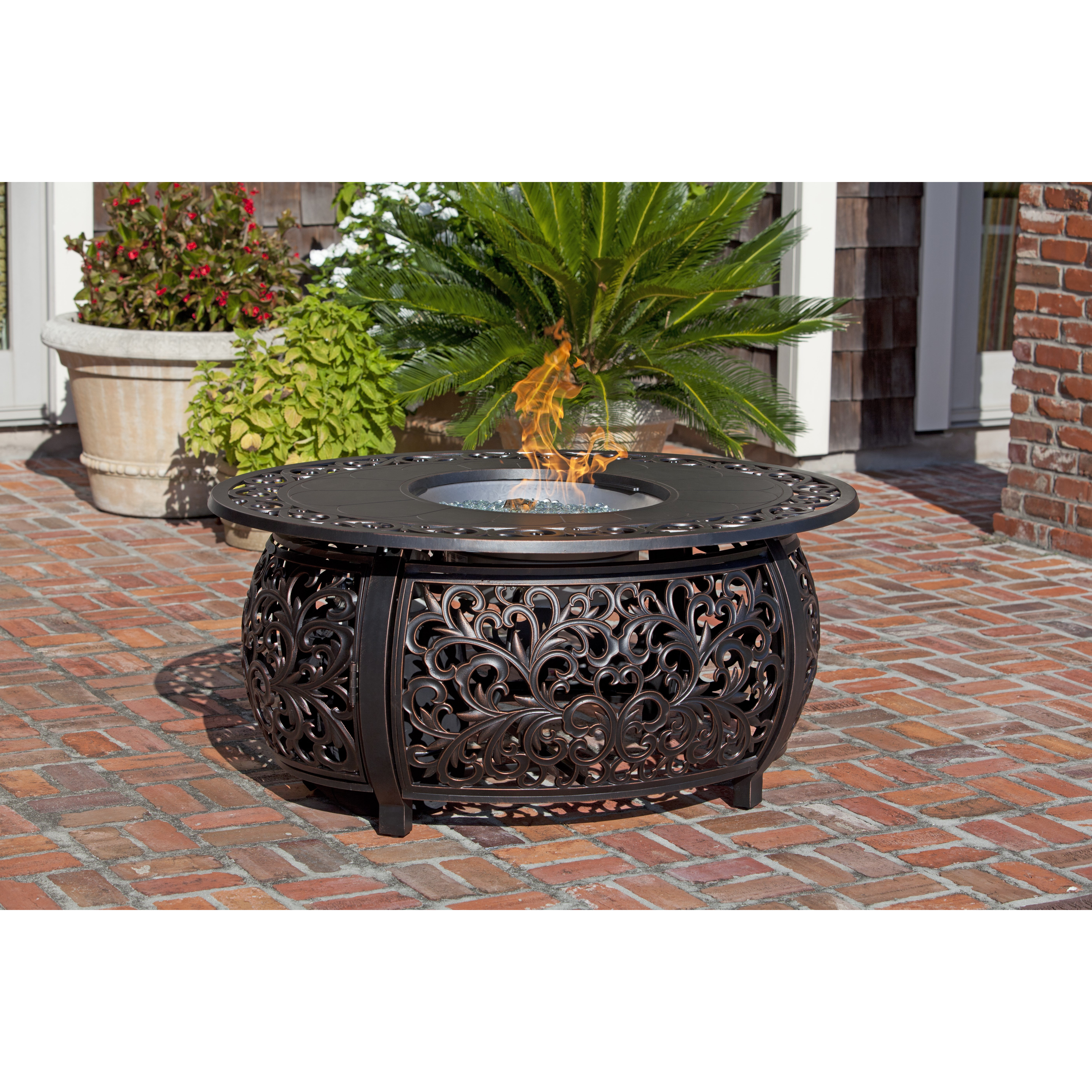 Fire Sense Toulon Propane Fire Pit Table Wayfair
