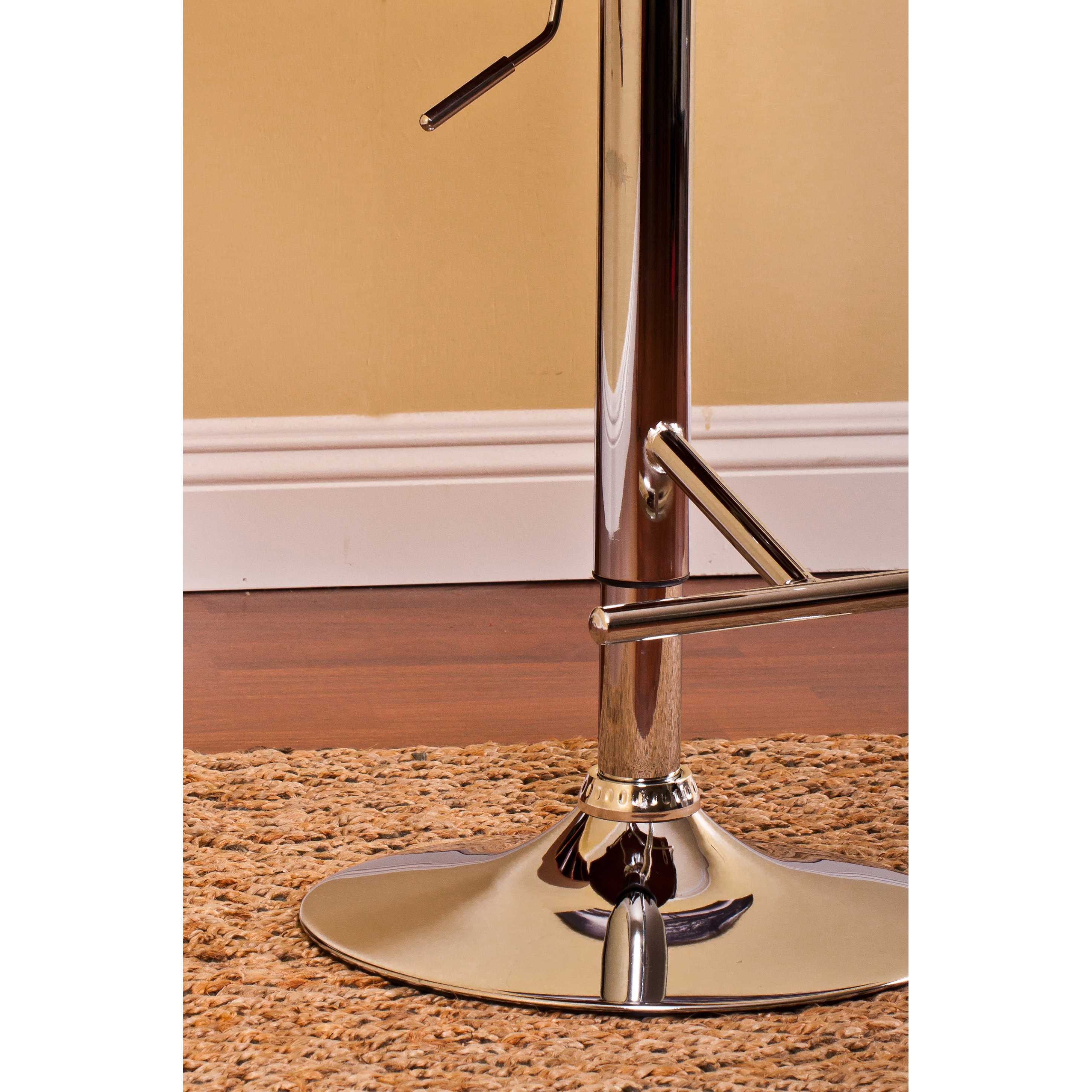 AC Pacific Modern Wood Adjustable Height Swivel Bar Stool & Reviews