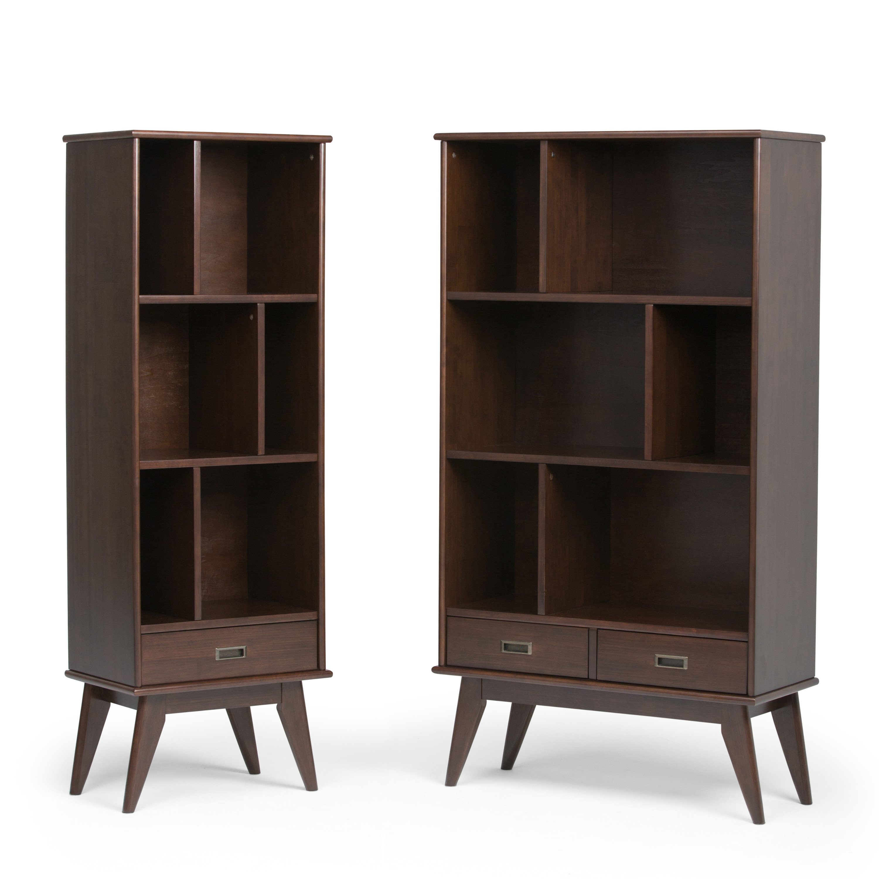 Simpli Home Draper Mid Century 64" Bookcase Wayfair