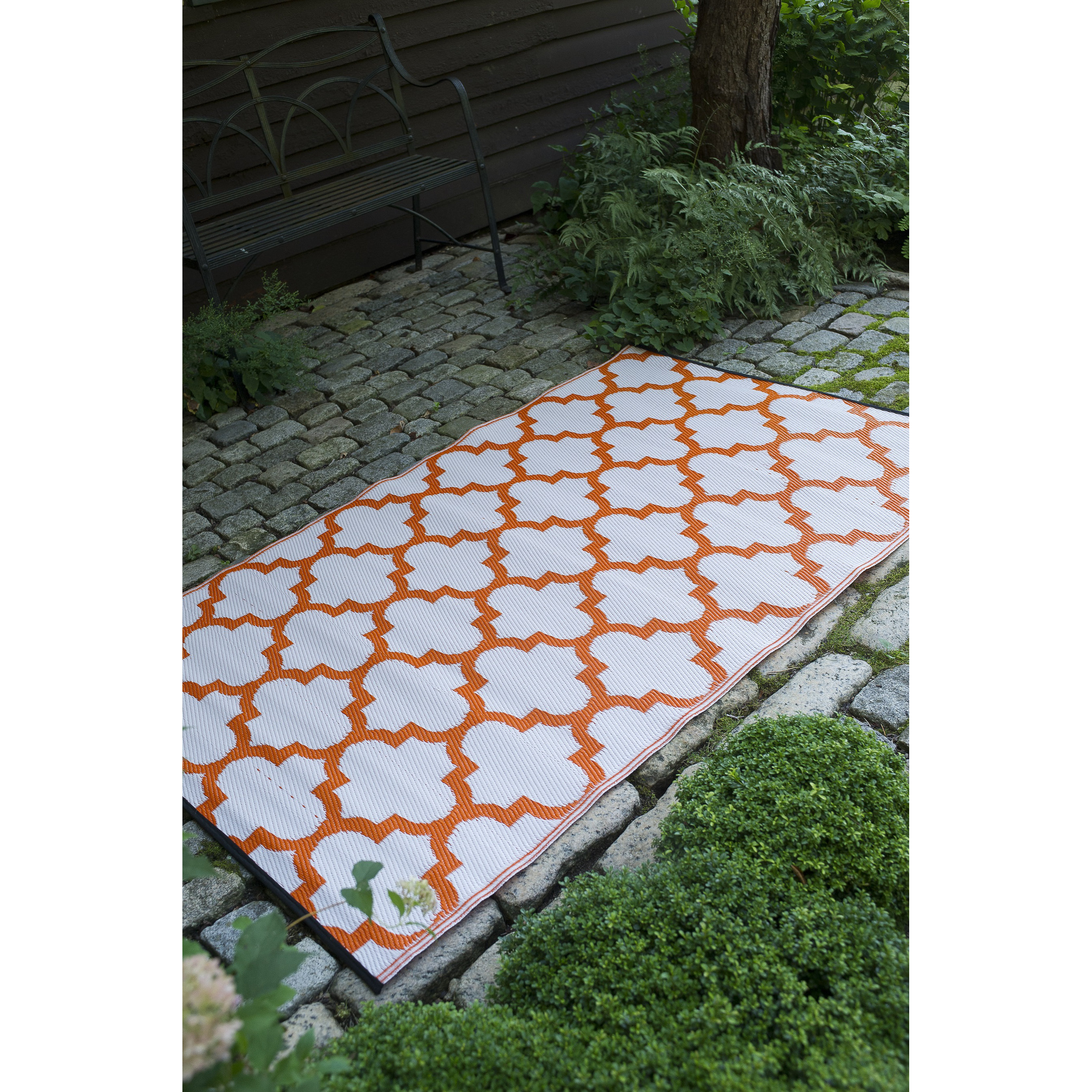 Fab Habitat Tangier Carrot World Outdoor Plastic Area Rug & Reviews