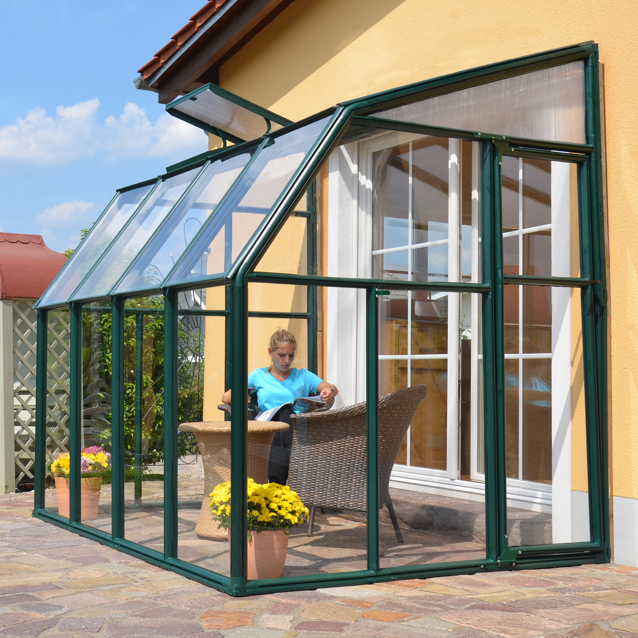 Rion Sun Lounge 2 6 Ft W X D Greenhouse Reviews Wayfair Rion Greenhouses Sun Lounge 2 6 Ft W X D Greenhouse