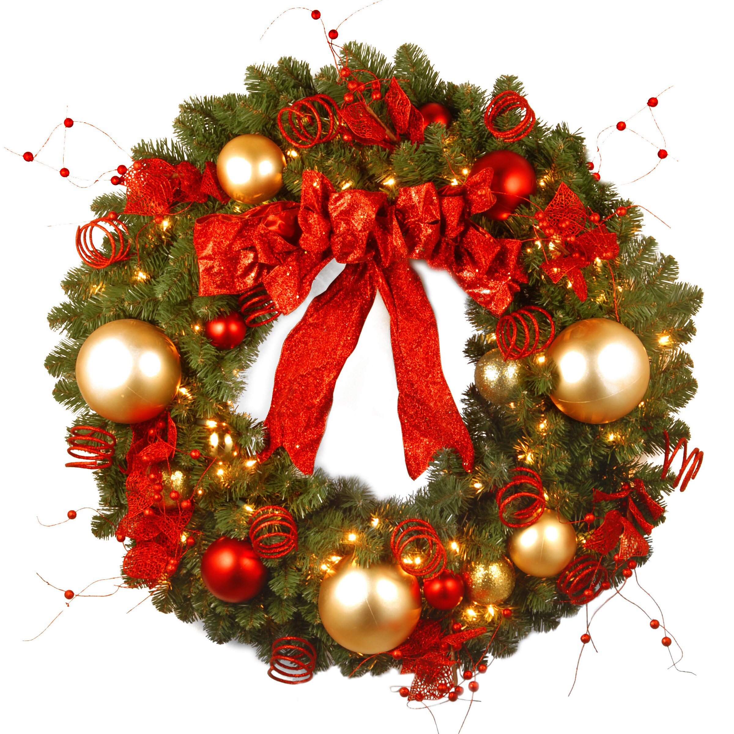 National Tree Co. Pre-Lit Cozy Christmas Wreath & Reviews | Wayfair