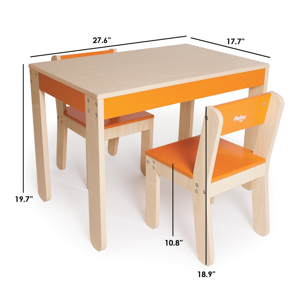 P'kolino Little One's Kids 3 Piece Table & Chair Set & Reviews Wayfair