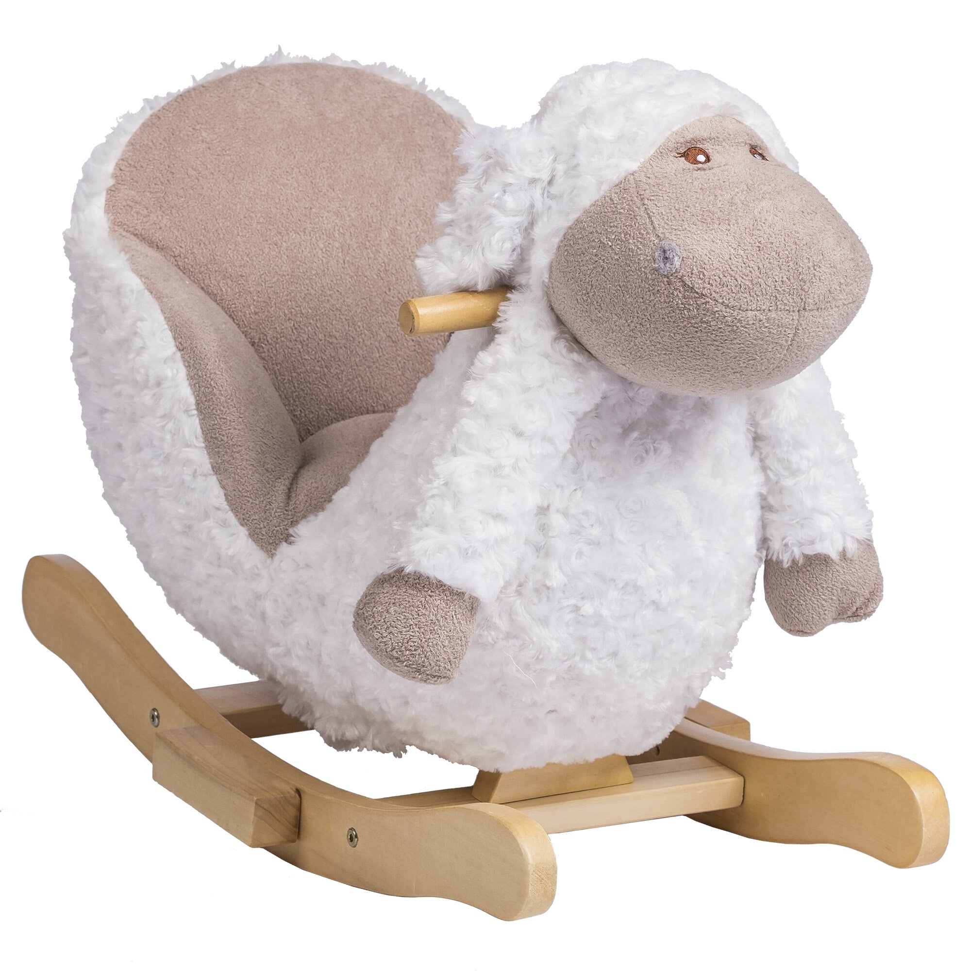 lamb plush nursery rocker