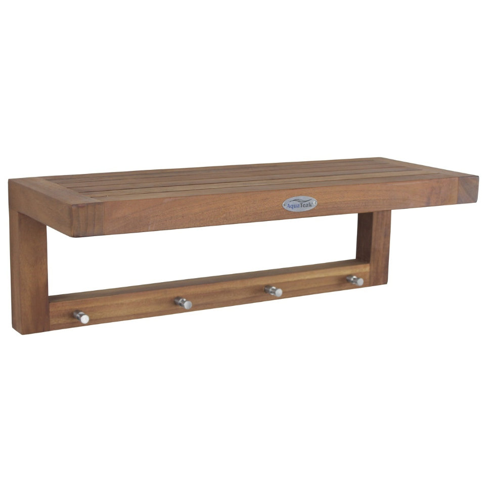 Aqua Teak Spa 24 W Bathroom Shelf Reviews Wayfair Aqua Teak Spa 24 Quot W Bathroom Shelf