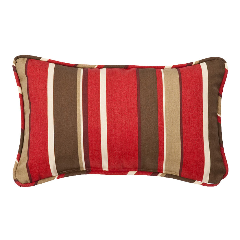 Pillow Perfect Outdoor Floral & Striped Lumbar Pillow & Reviews Wayfair