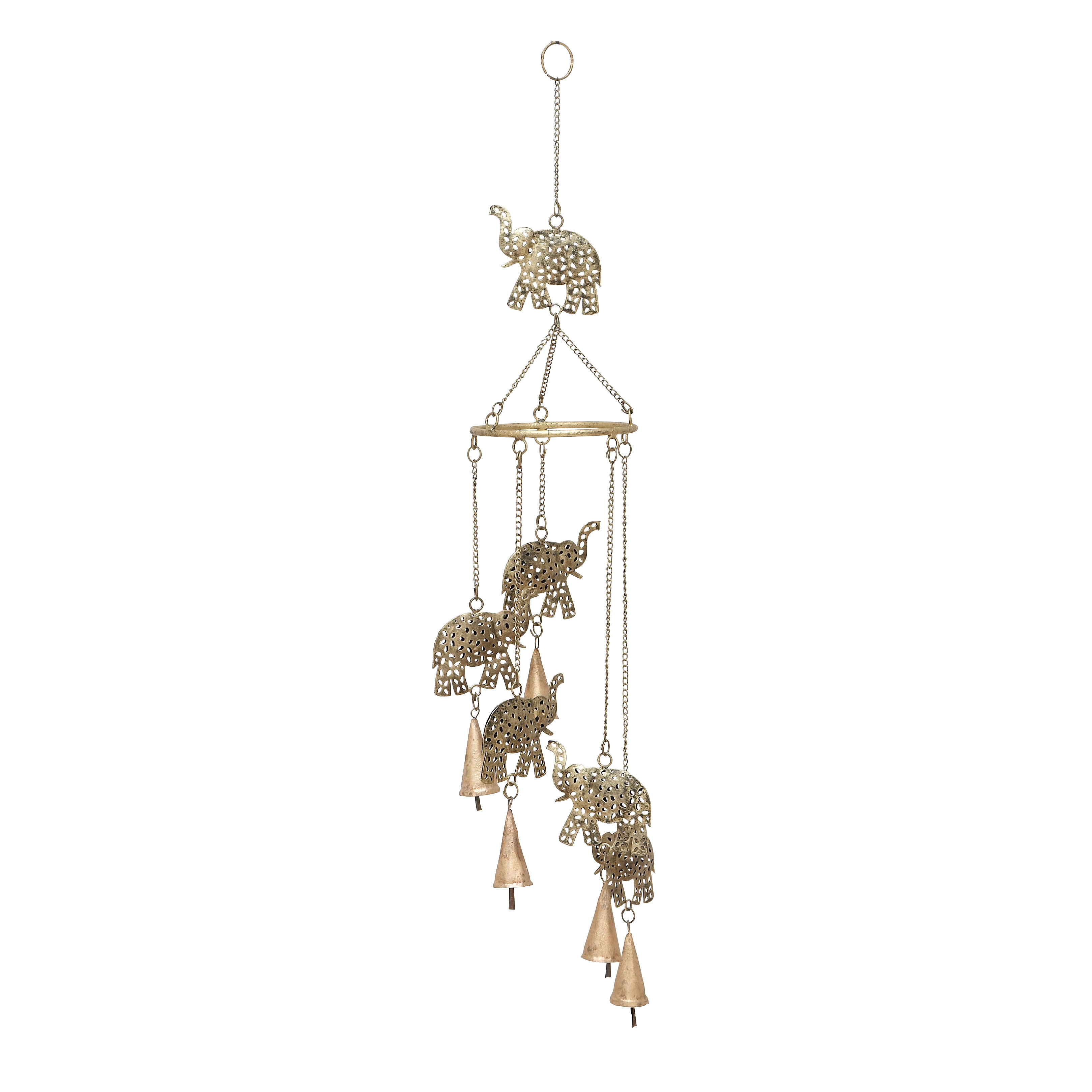 Woodland Imports Elephant Wind Chime Reviews Wayfair Woodland Imports Elephant Wind Chime