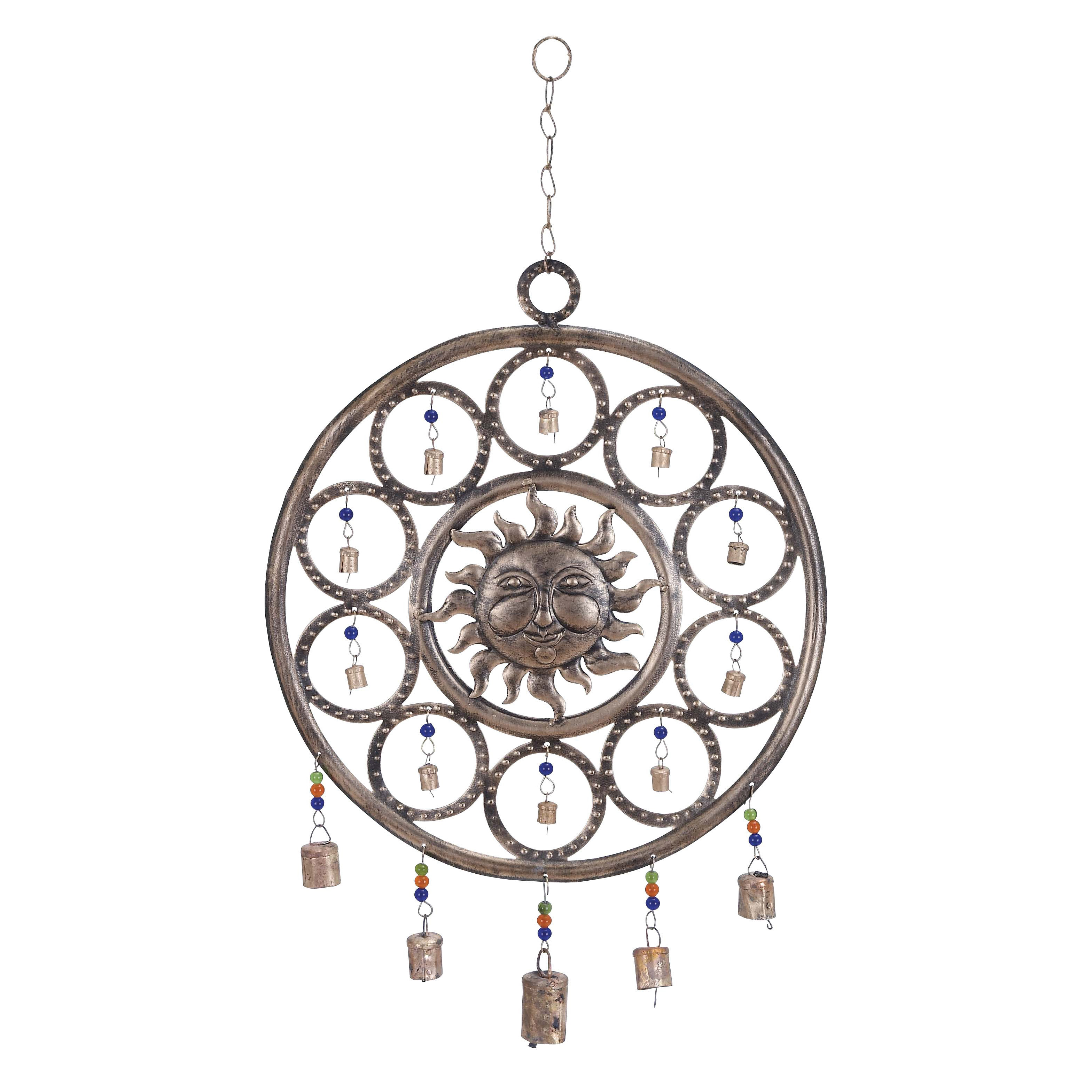 Woodland Imports Metal Sun Wind Chime Reviews Wayfair Woodland Imports Metal Sun Wind Chime