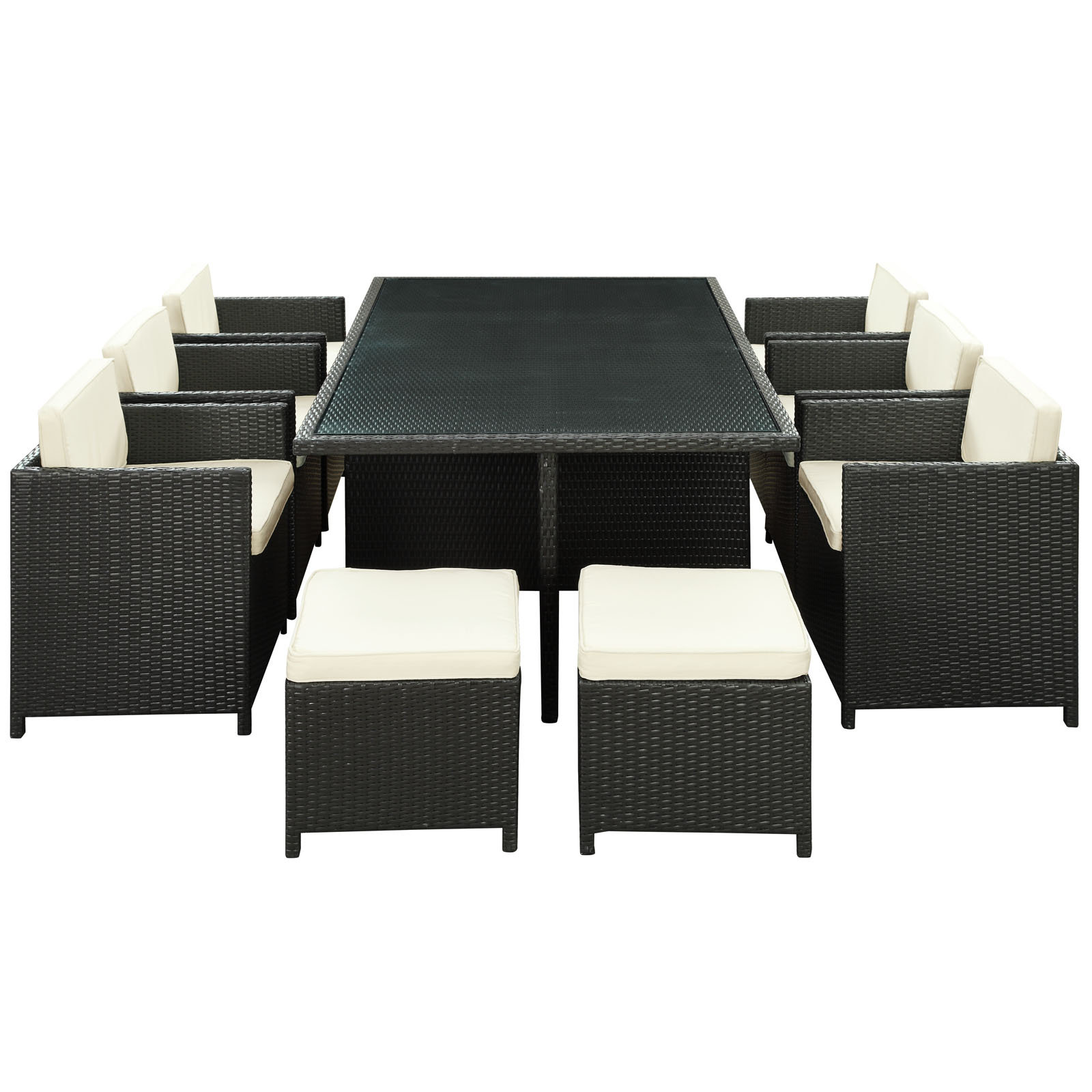 Modway Doubleback 11 Piece Outdoor Patio Dining Set With Cushions Modway Doubleback 11 Piece Outdoor Patio Dining Set With Cushions