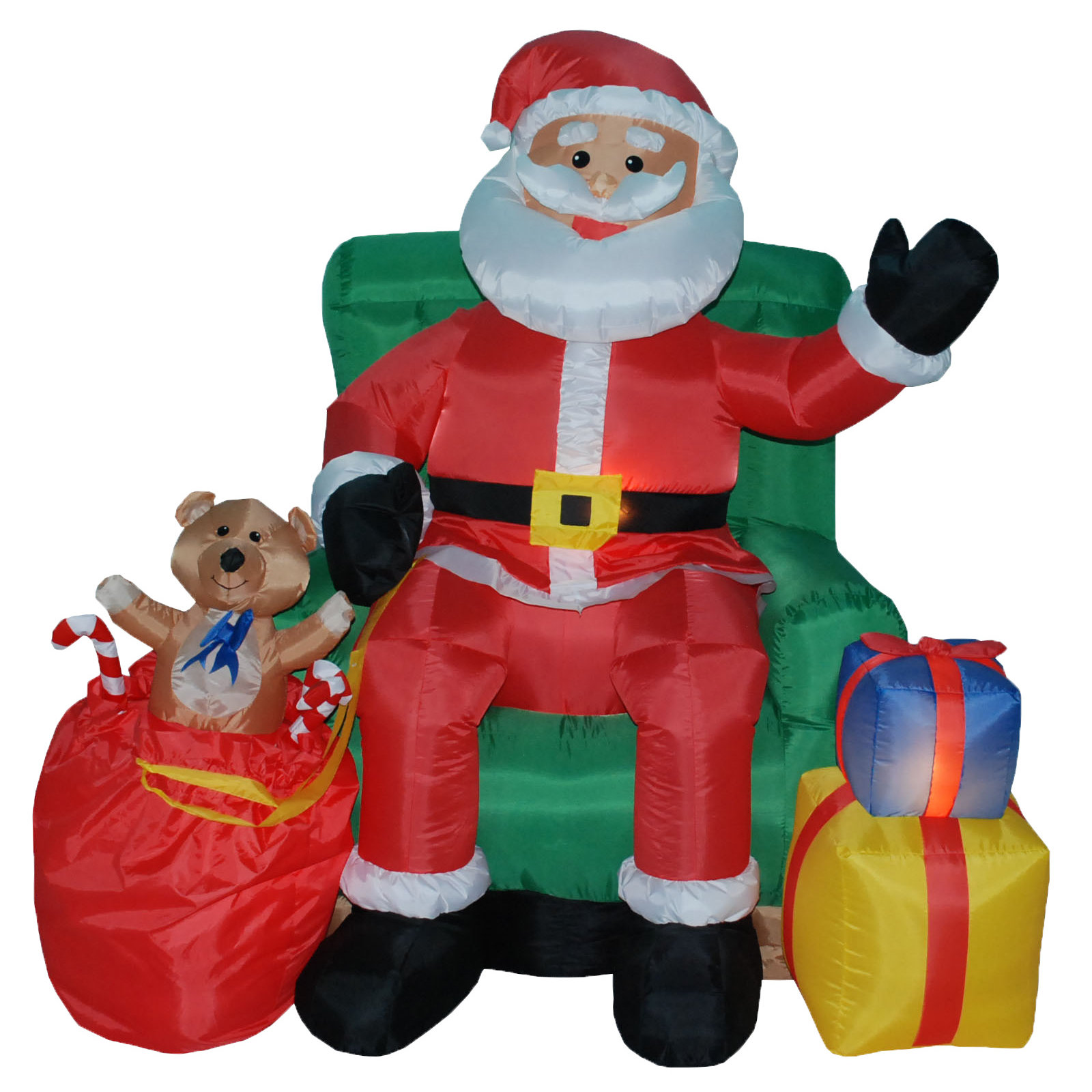 BZB Goods Christmas Inflatables Animated Santa on Chair Wayfair
